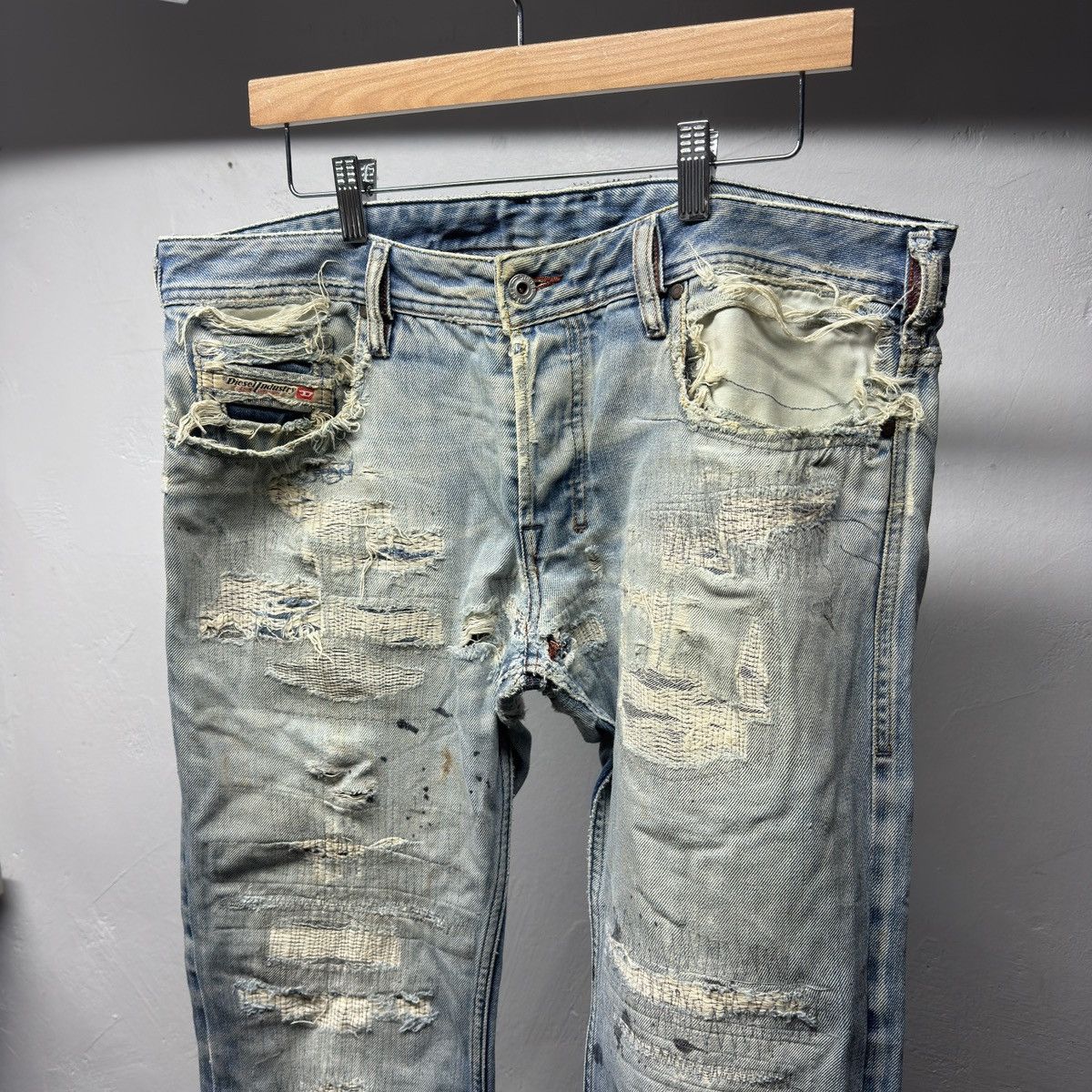Diesel Diesel Thrashed Faded Distressed Repaired Jeans ERD Grunge Size US 34 / EU 50 - 3 Thumbnail