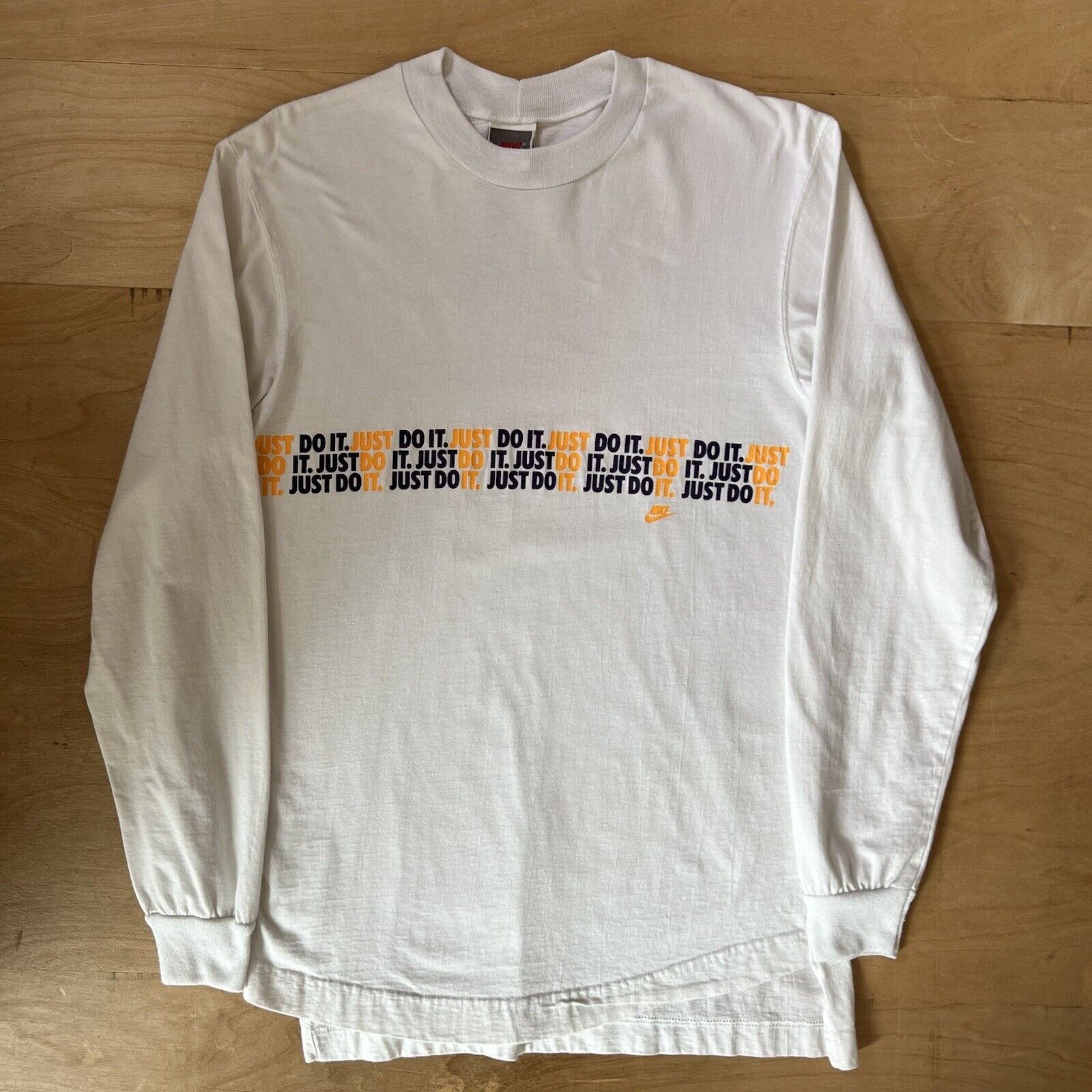 Nike × Vintage Vintage Nike Just Do It Shirt Small White 90s Long Sleeve Size US S / EU 44-46 / 1 - 1 Thumbnail