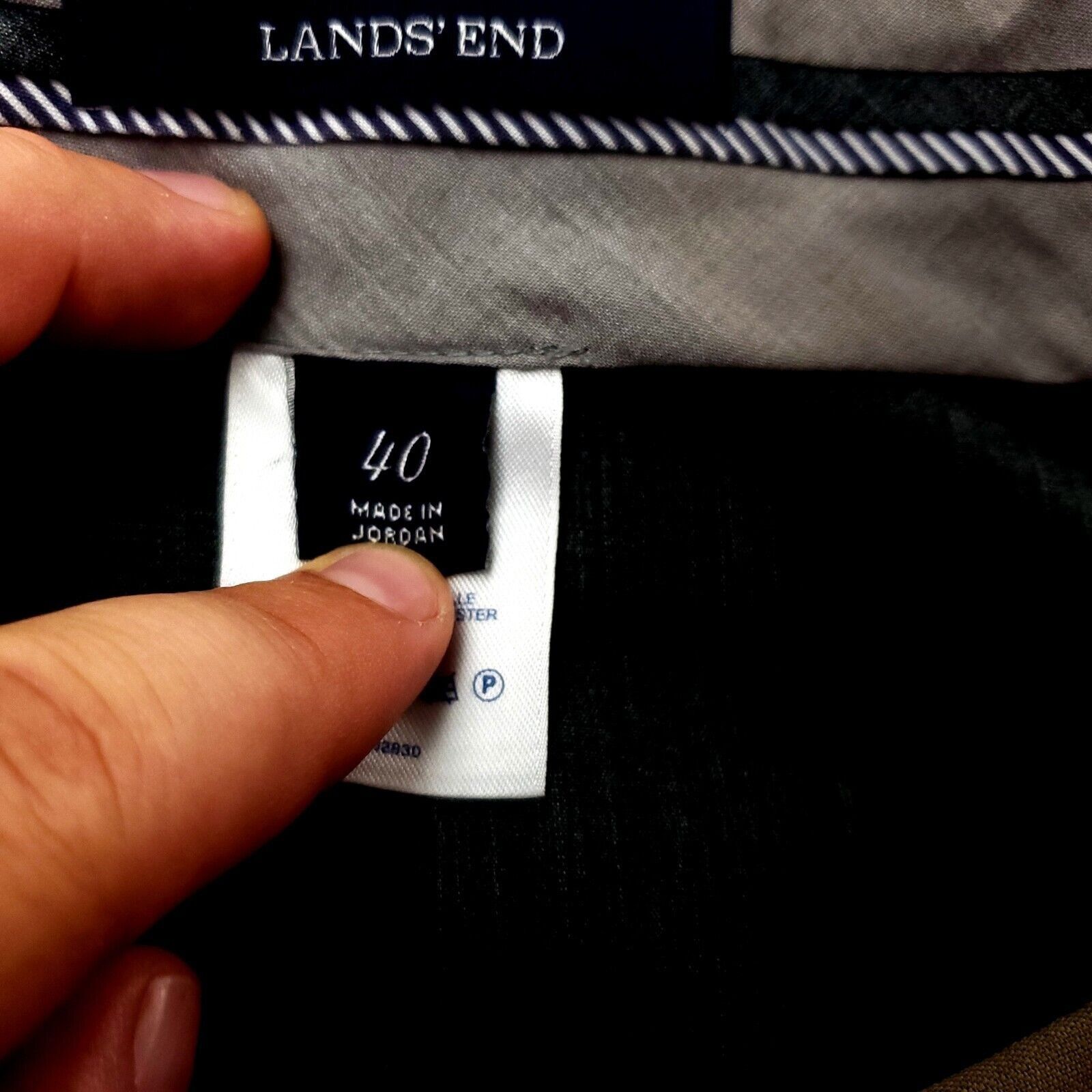 Lands' End Land's End Wool Dress Pants 45/29 Beige Pleated Traditional Size 44R - 6 Thumbnail