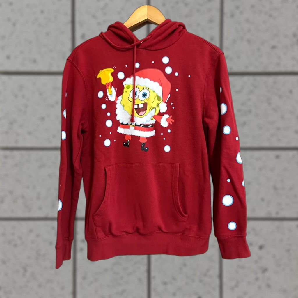 Nickelodeon Nickelodeon Spongebob Squarepants Christmas Red Hoodie Unisex Medium M Women Men Pullover Hoodie Christmas Theme Red Nickelodeon Shirt Size US M / EU 48-50 / 2 - 1 Thumbnail