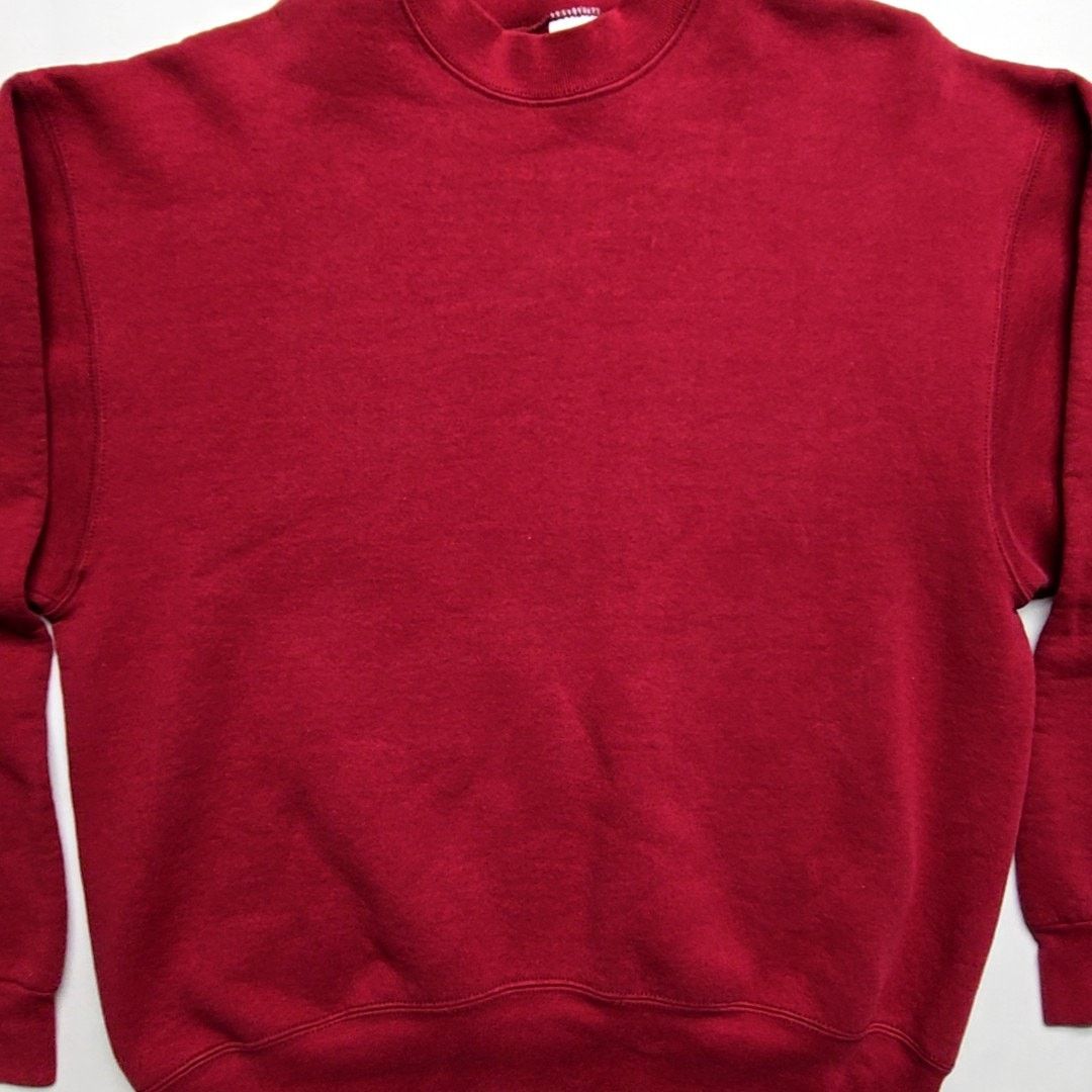 BLVD Vintage Red Blank Sweatshirt BVD Mens XL Solid Crewneck 90s Size US XL / EU 56 / 4 - 2 Thumbnail