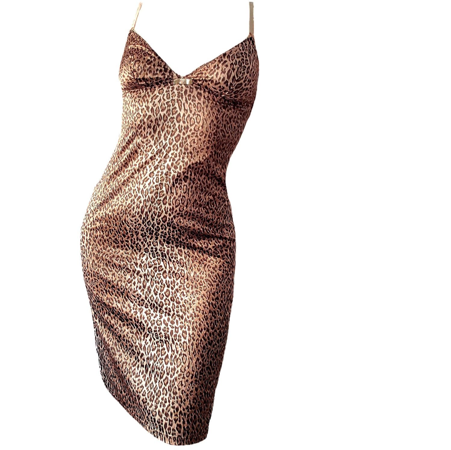 Dolce & Gabbana Dolce & Gabbana vintage y2k animal print lingerie slip dress Size L / US 10 / IT 46 - 1 Thumbnail