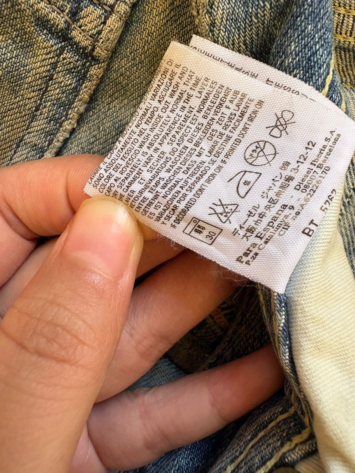 Diesel Vintage Italy Diesel Mud Wash Loose Baggy Jeans Size US 31 - 12 Thumbnail