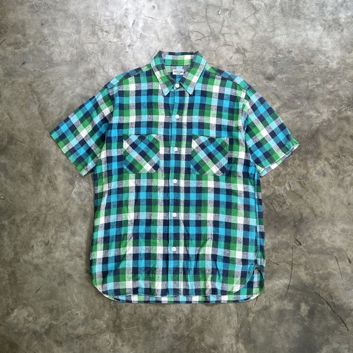 Sugar Cane Sugar Cane Plaid Linen Shirt Size US L / EU 52-54 / 3 - 1 Thumbnail