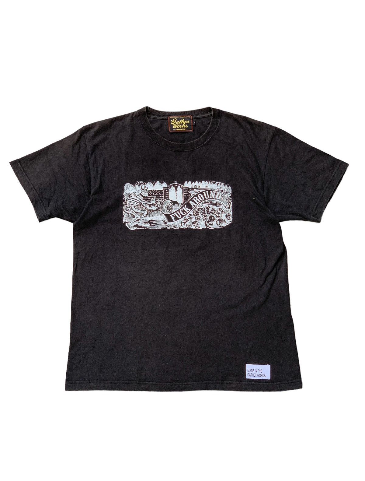 💥Y2k Gather Works “Fvck Around” Skulls Rock Tees