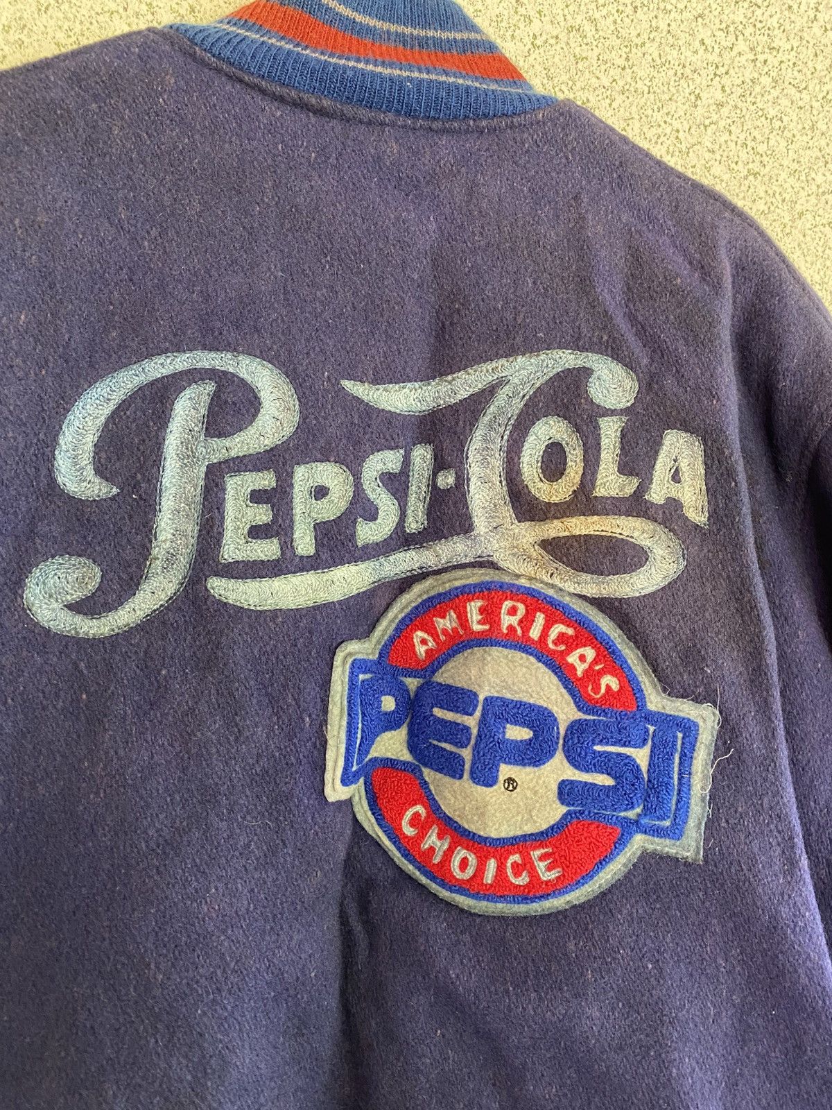 Pepsi VINTAGE Pepsi Cola Varsity Jacket 100 cotton Wool 🔥 Size US M / EU 48-50 / 2 - 6 Thumbnail
