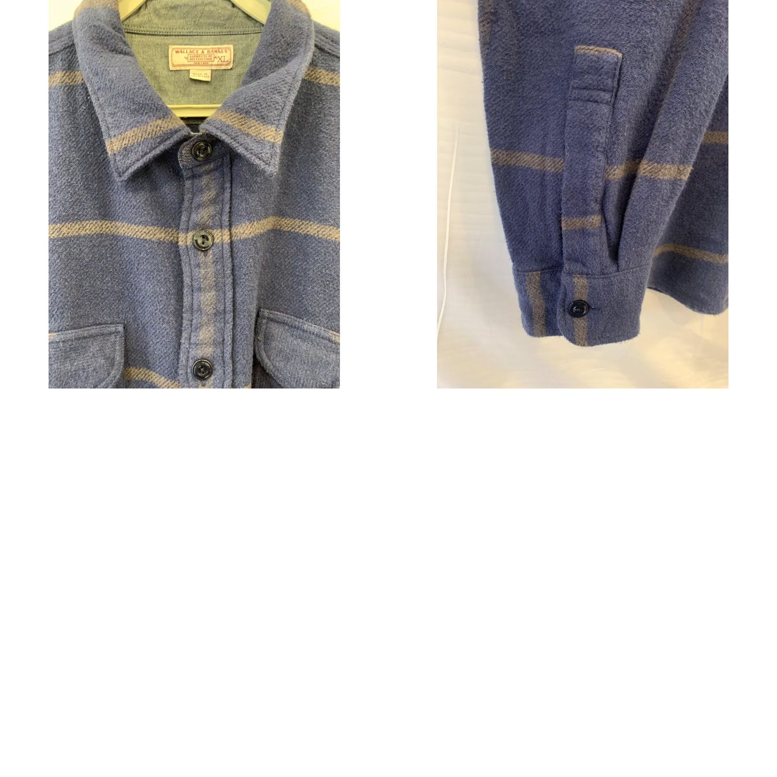 Wallace & Barnes Wallace & Barnes J.Crew Flannel Overshirt XXL Blue Plaid Heavy Shirt Jacket Shacket Workwear Mens 2XL Size US XXL / EU 58 / 5 - 8 Thumbnail