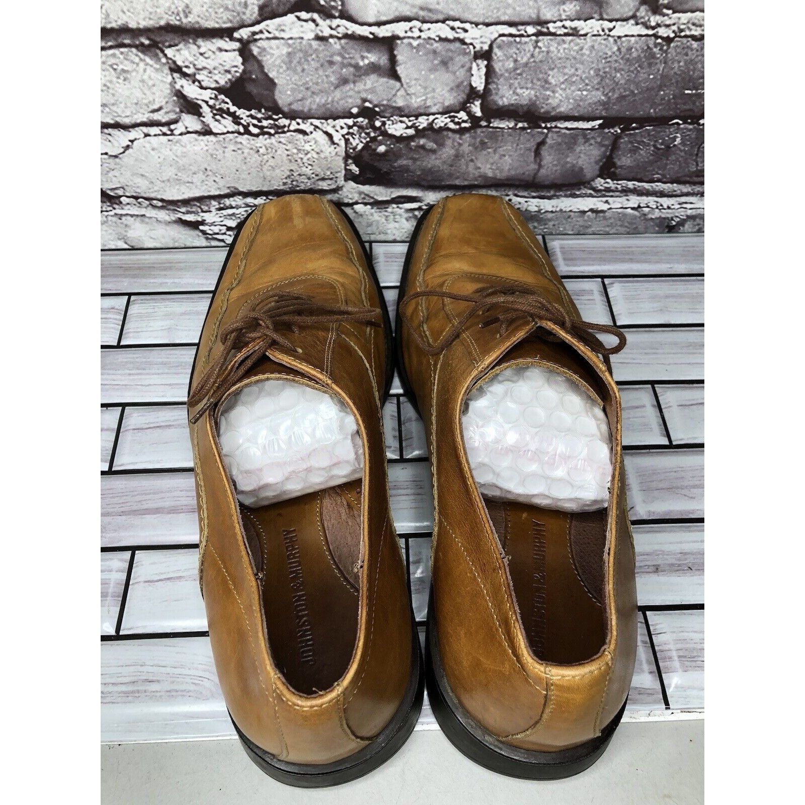 Johnston & Murphy Johnston & Murphy Tan Brown Leather Bicycle Toe Oxfords Shoe Size US 11.5 / EU 44-45 - 5 Thumbnail