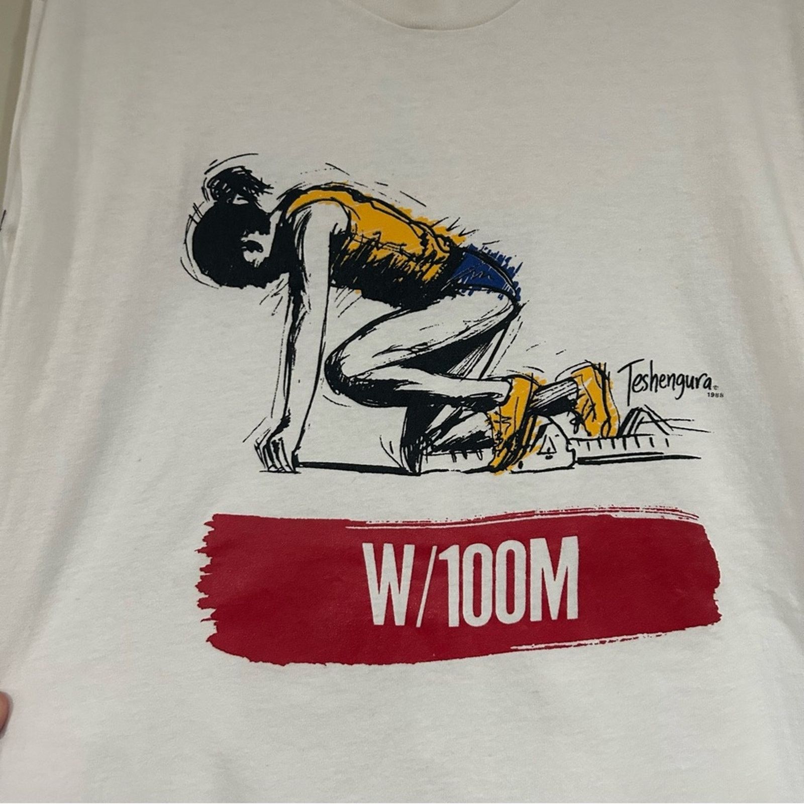 Other Vintage 1988 Women’s 100 Meter Dash Race Shirt Size XL / US 12-14 / IT 48-50 - 2 Thumbnail