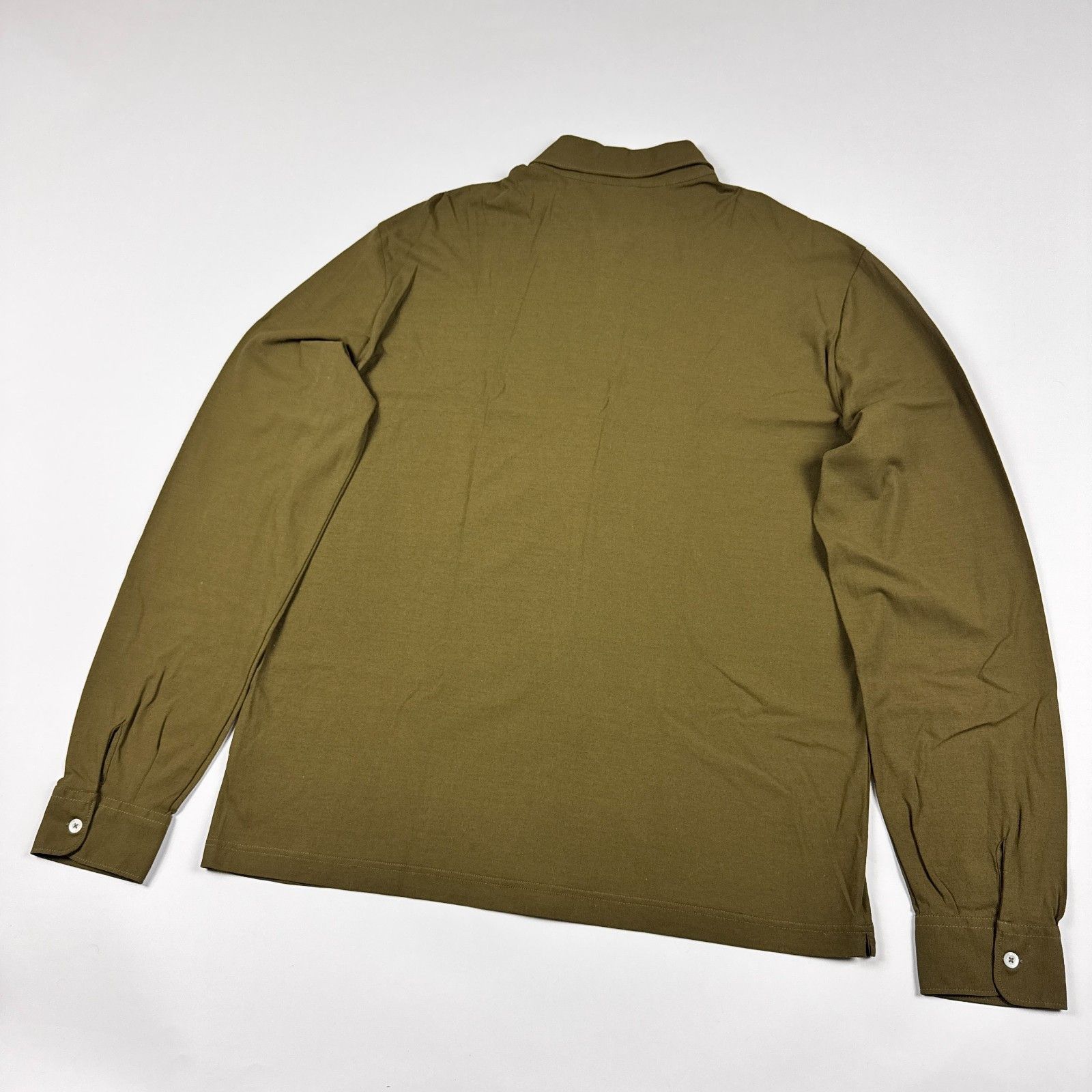 Herno Herno Olive Green Cotton Jersey Long Sleeve Shirt 54 XL Size US XL / EU 56 / 4 - 14 Thumbnail