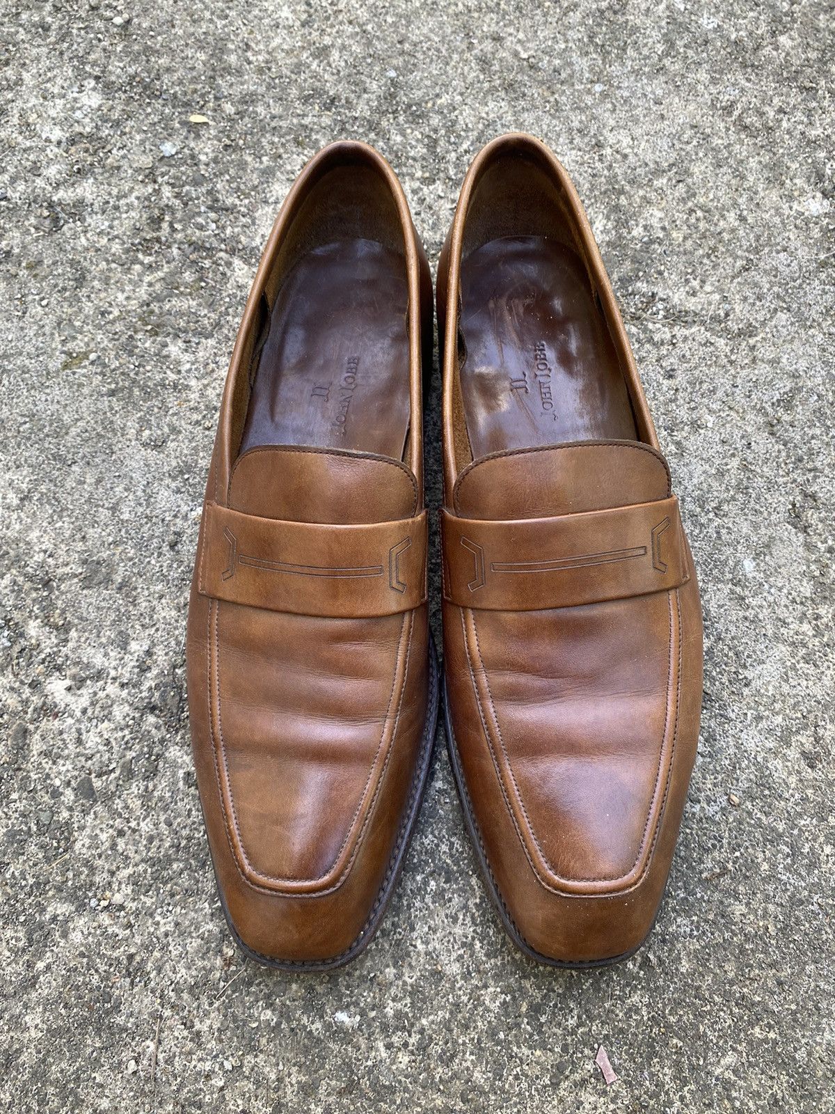 John Lobb Kipling brown leather museum calf loafers 8E Size US 8 / EU 41 - 2 Thumbnail
