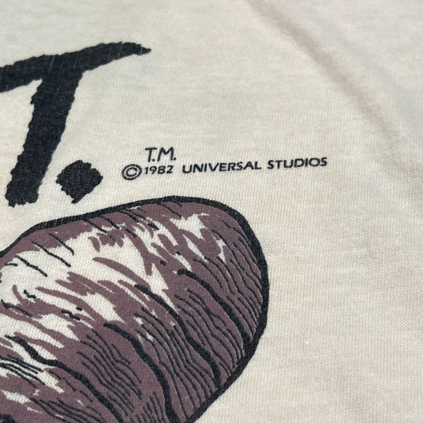 Vintage VINTAGE Universal Studios E.T. Graphic Tee Men's Medium Beige 1980s Single Stitch Size US M / EU 48-50 / 2 - 5 Thumbnail