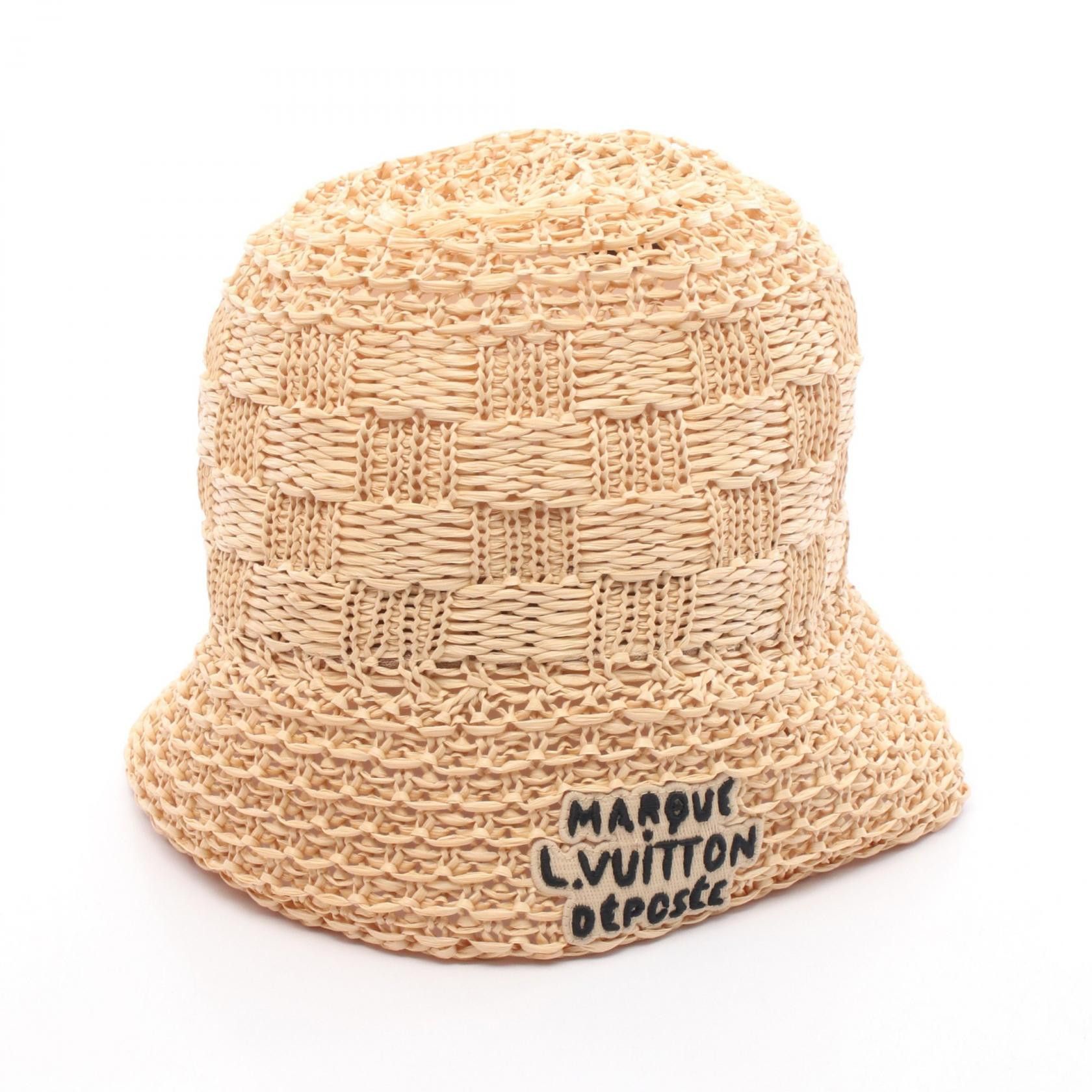 Louis Vuitton Louis Vuitton Louis Vuitton Damier Raffia Hat Canvas Hats M7570L Size ONE SIZE - 1 Thumbnail