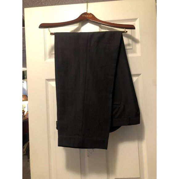 Calvin Klein calvin klein men's navy 100%wool 2pc suit 44R pants: 38/30 Size 44R - 10 Thumbnail