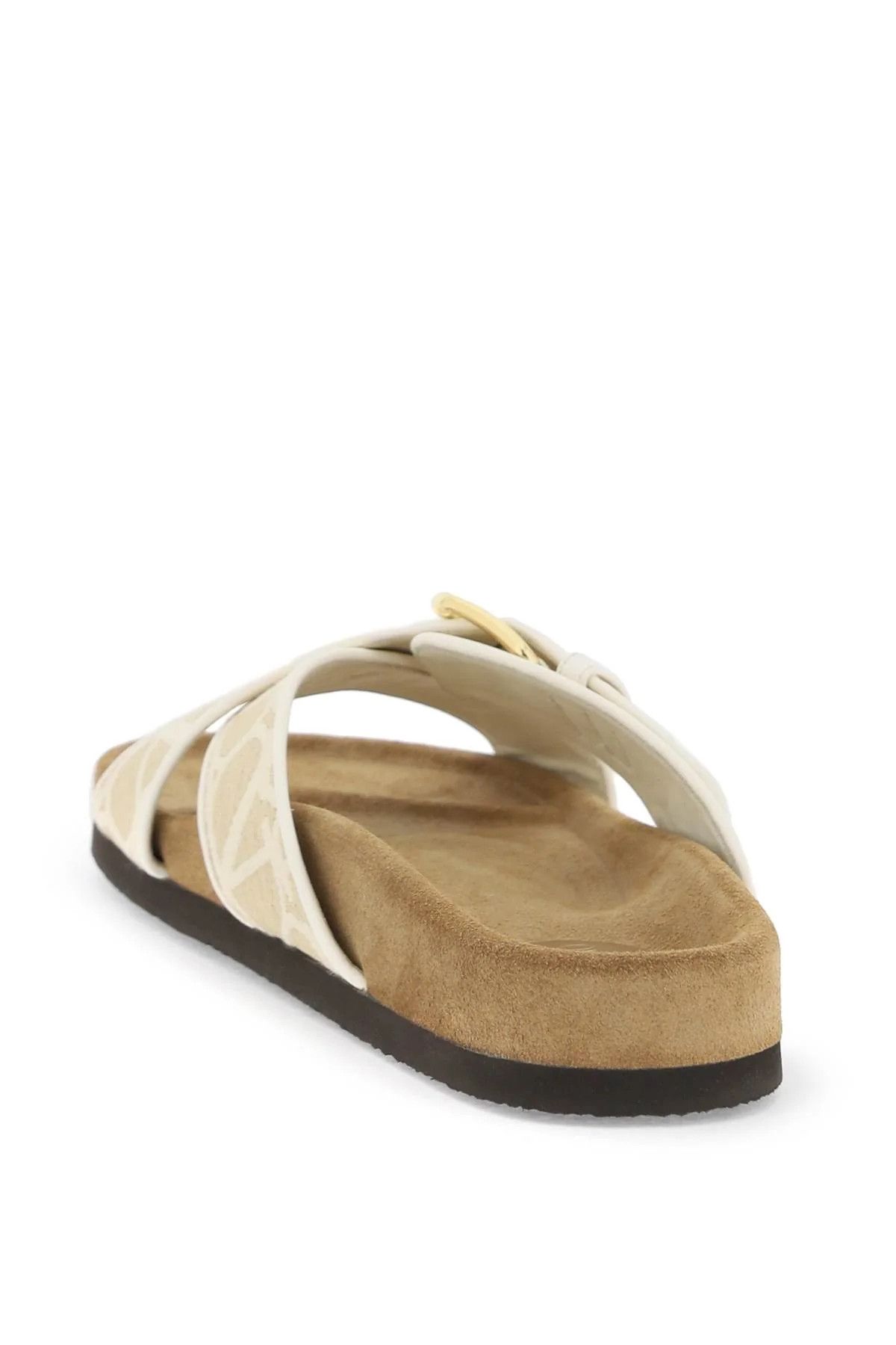 Valentino o1s22i1n0924 Iconographer's Rafia Slides in White Size US 9 / IT 39 - 3 Thumbnail