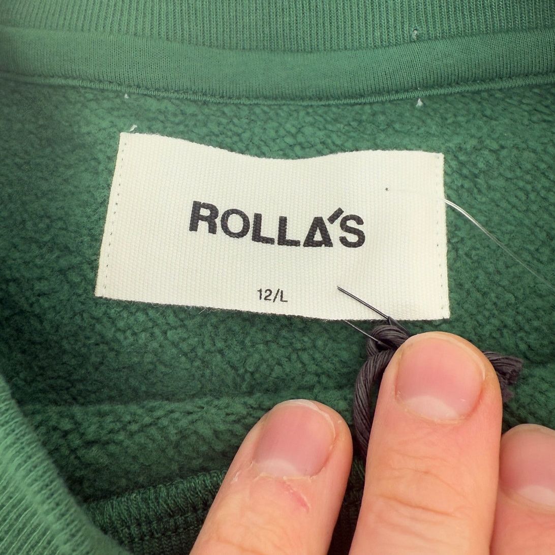 Rolla's NWT Rollas Split Logo Pine Green Pullover Sweater Sweatshirt Size L / US 10 / IT 46 - 5 Thumbnail