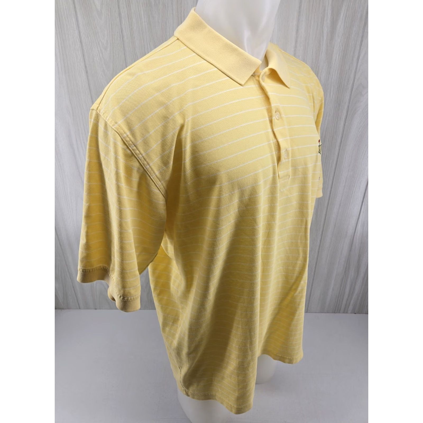 Vintage VINTAGE Masters Collection Polo Shirt Mens XL Striped 100% Cotton Yellow Shirt Polo Mens XL Striped 100% Cotton Masters Collection Size US XL / EU 56 / 4 - 7 Thumbnail