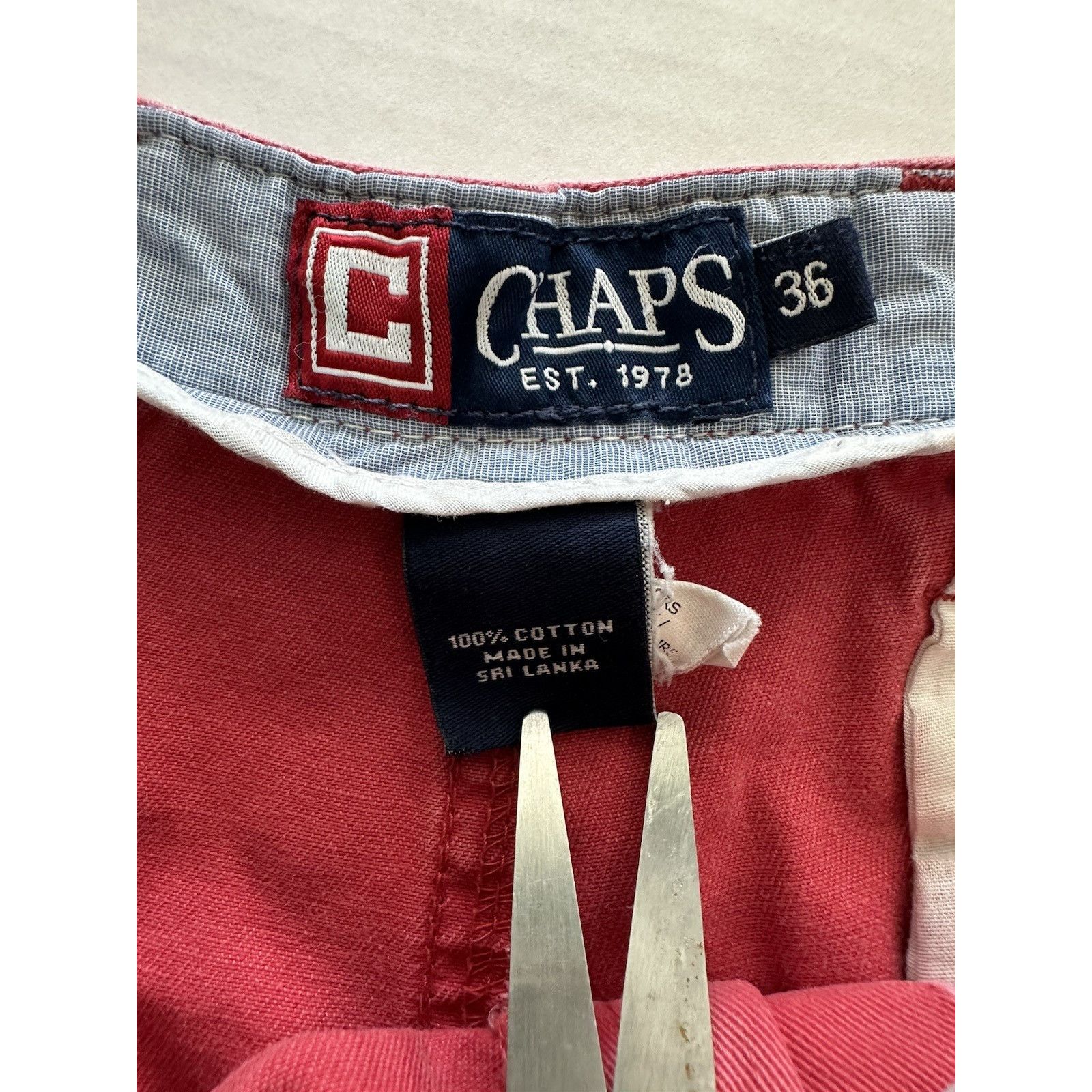 Chaps Chaps Ralph Lauren Men's Chino Shorts Dark Pink Sz 36 Cotton Size US 36 / EU 52 - 3 Thumbnail