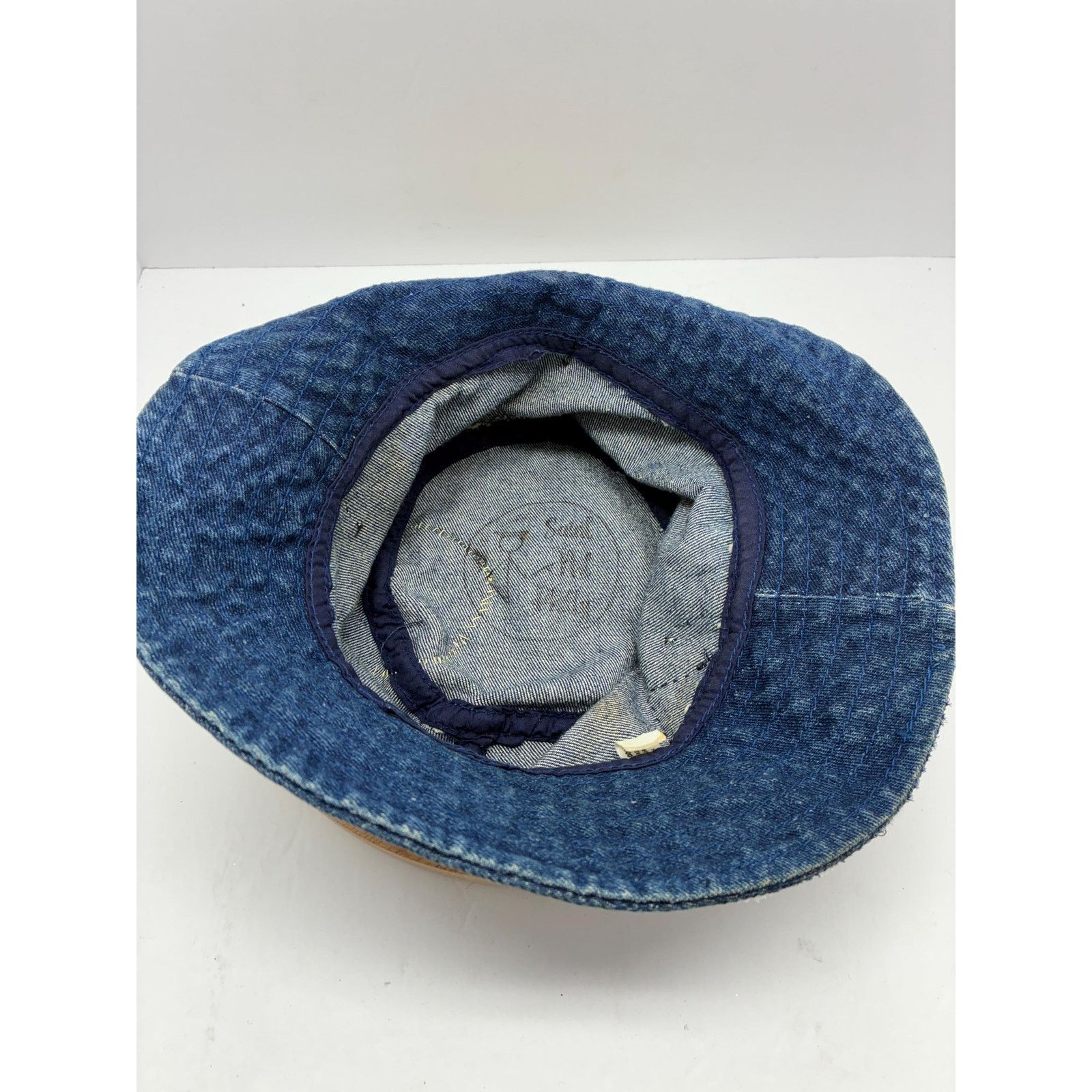 Other Vintage Denim Hat Reworked – Small 22” Red Plaid, Americana Size ONE SIZE - 8 Thumbnail