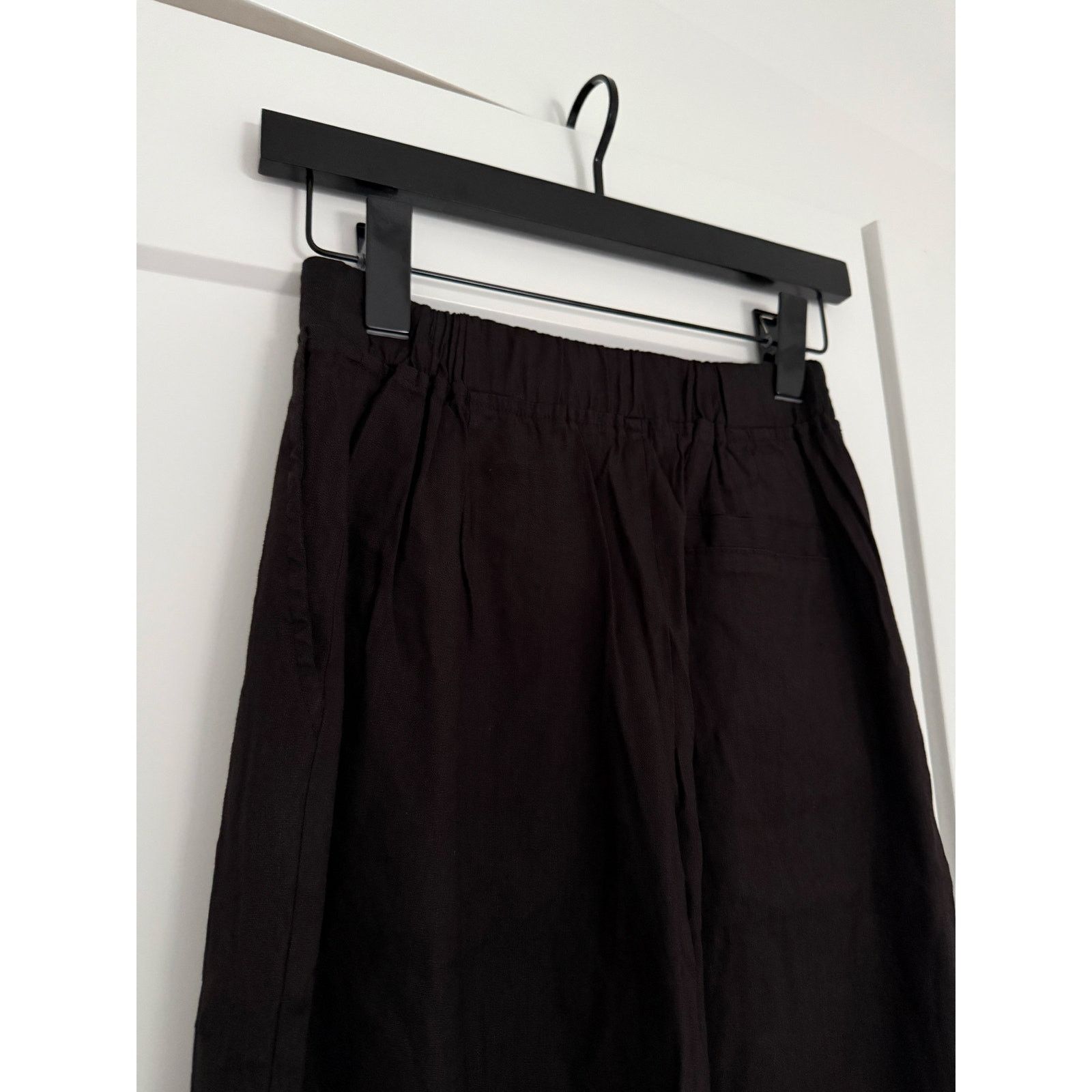 MONROW $175 New Monrow Linen Pleated Pants - XS Black Size 26" / US 2 / IT 38 - 8 Thumbnail