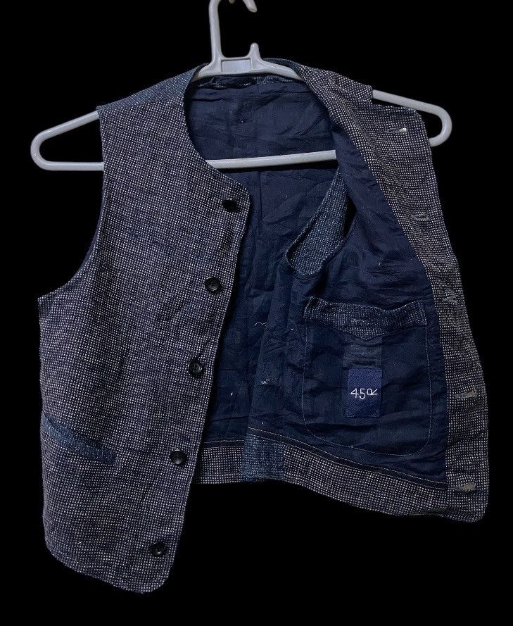 45rpm 45 RPM Indigo Blue Japan Vest jacket workwear Size US S / EU 44-46 / 1 - 3 Thumbnail