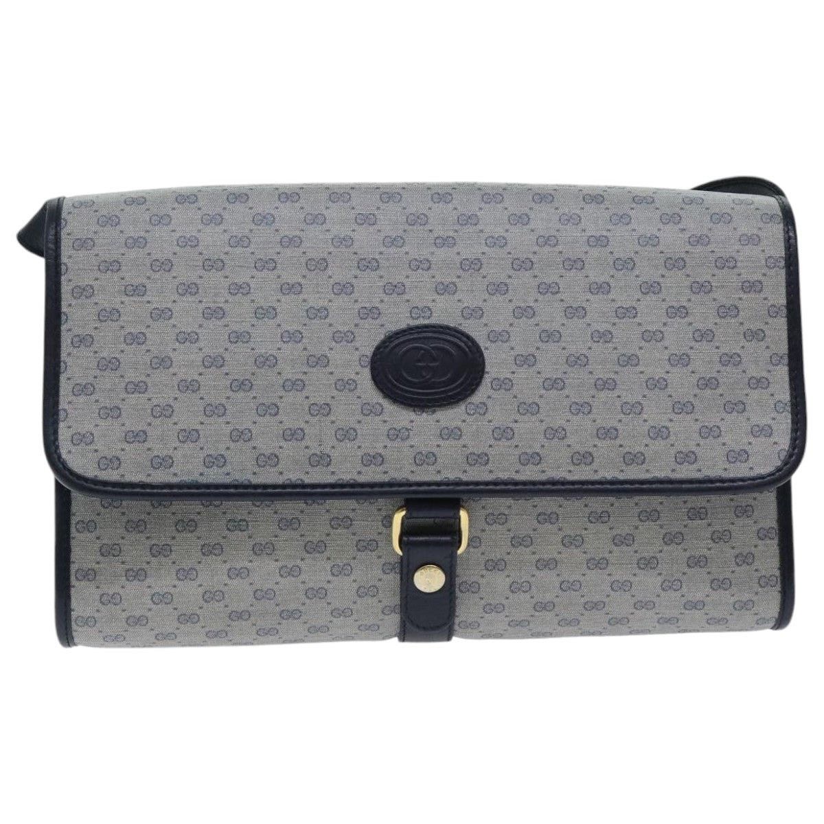 Gucci GUCCI Micro GG Supreme Shoulder Bag Navy Gold 001 115 001 Size ONE SIZE - 2 Thumbnail