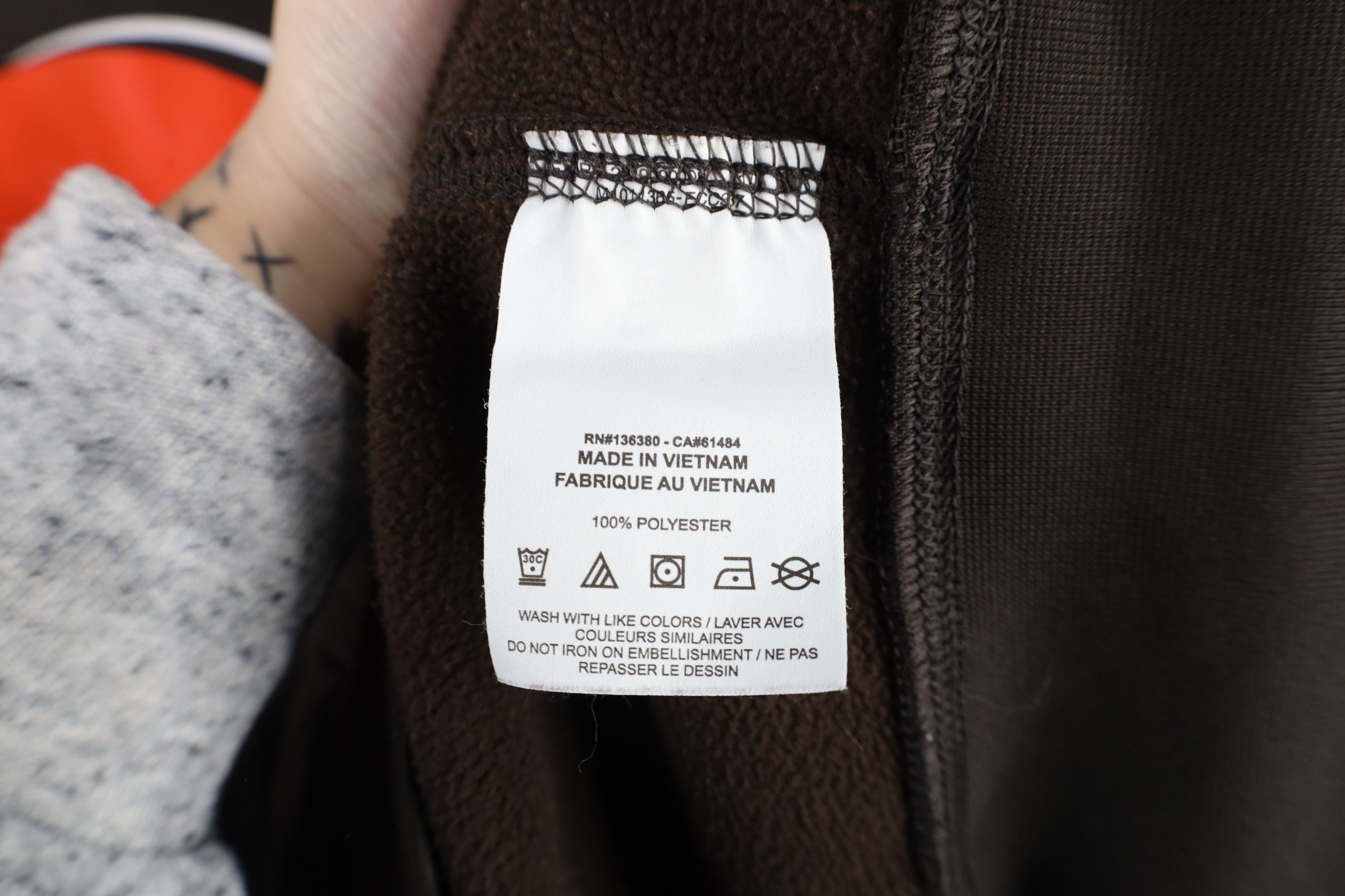 Nike × Vintage Nike Dri-Fit Cleveland Football Hoodie Sweatshirt Brown Size US L / EU 52-54 / 3 - 9 Thumbnail