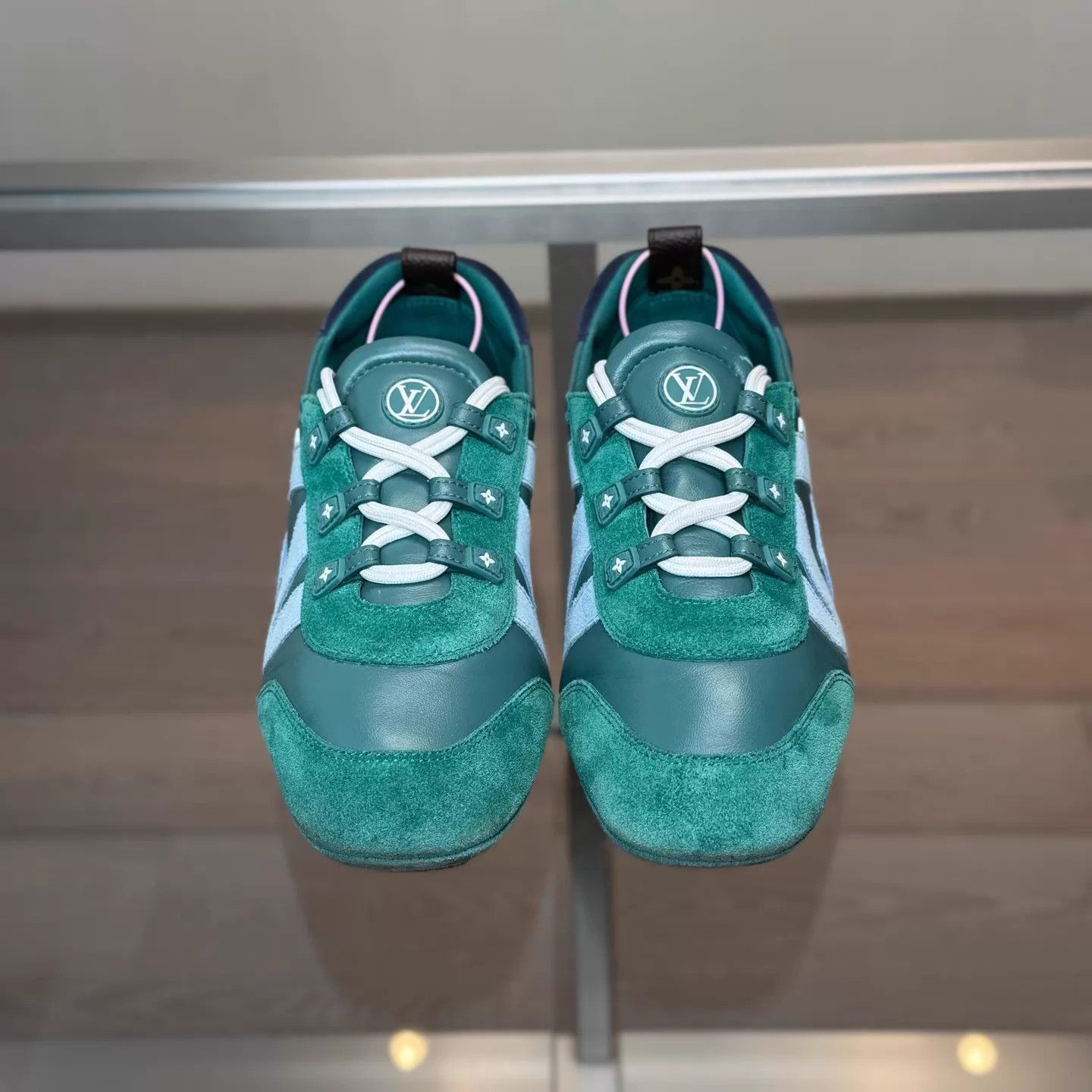 Louis Vuitton LV Sneakerina Green Ballet Trainer 38 98 Size US 7.5 / IT 37.5 - 2 Thumbnail