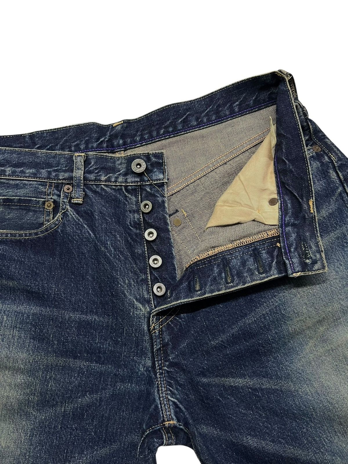 Evisu Baggy Vintage 90s Japanese Selvedge Denim “Osaka-inspired” Size US 32 / EU 48 - 11 Thumbnail