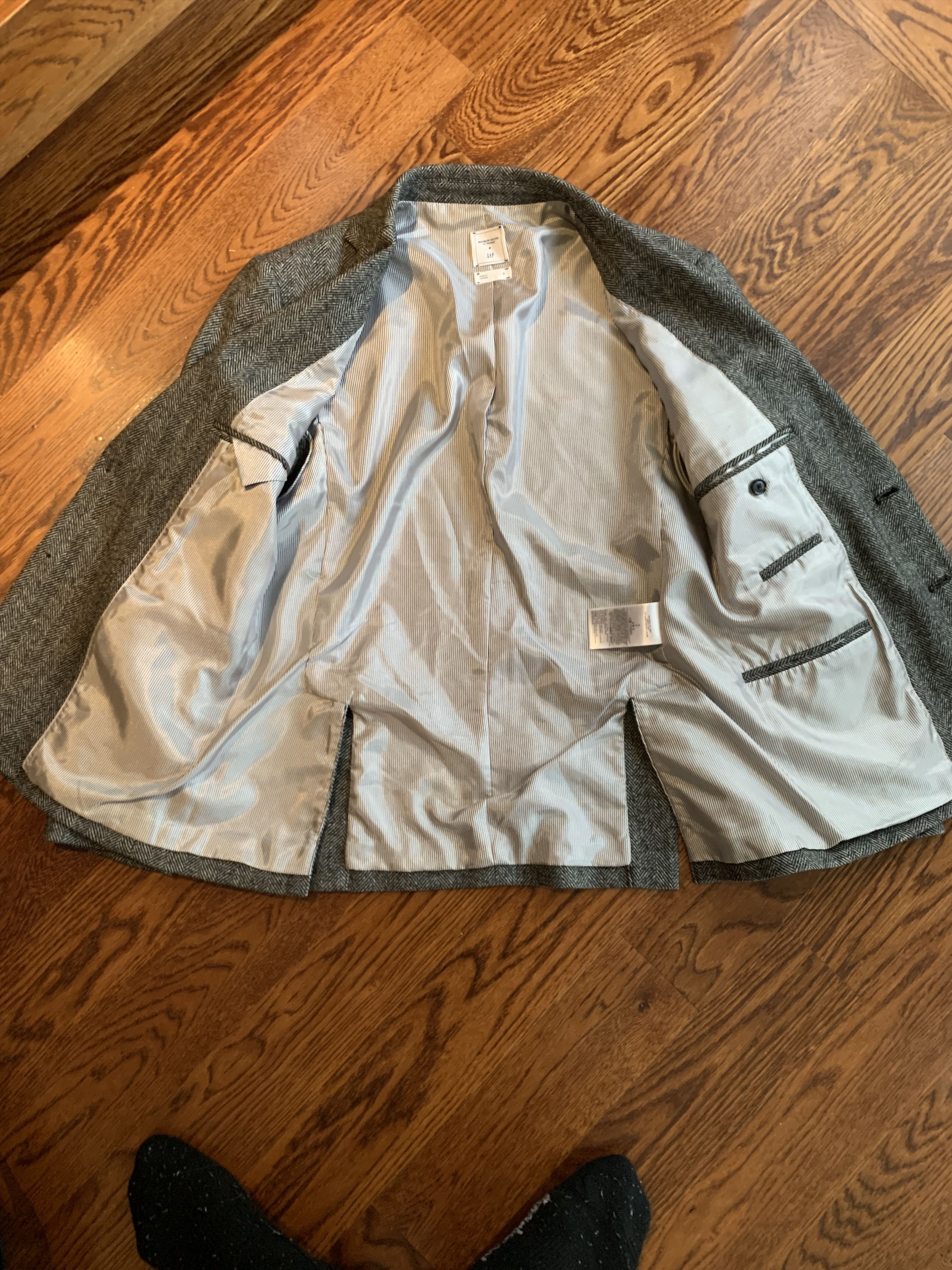 Brooklyn Tailors × Gap Herringbone Tweed Blazer Size 34S - 3 Thumbnail