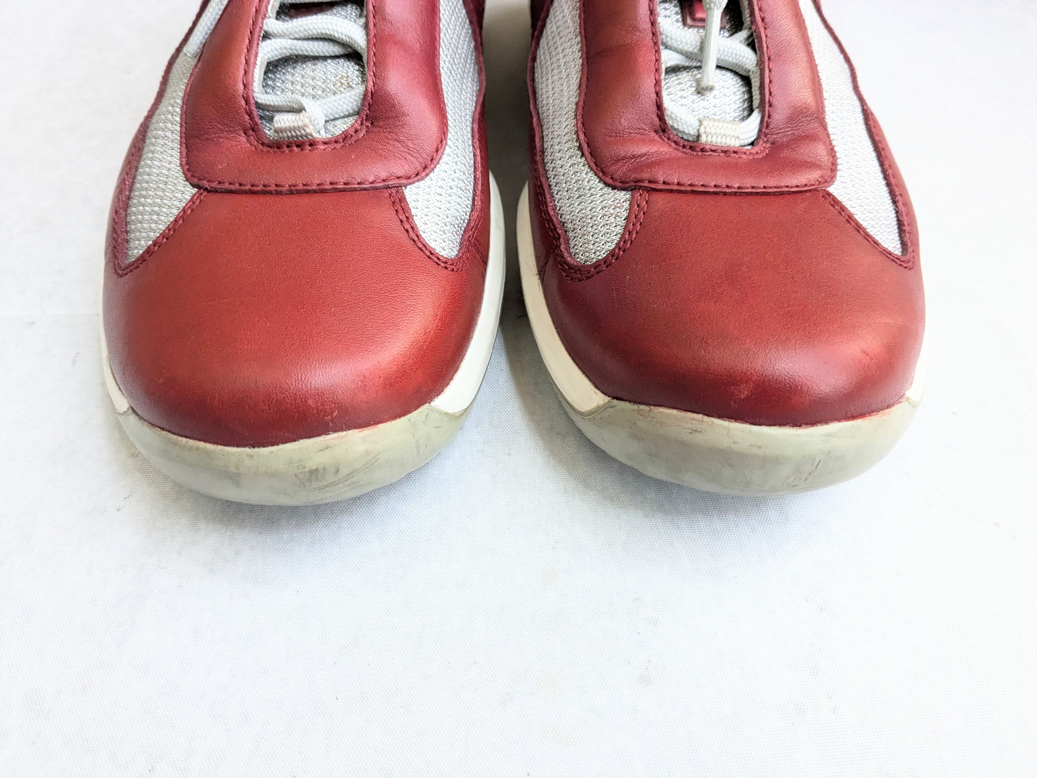 Prada Prada America's Cup Sneakers Red 9 Low Tops Leather Size US 9 / EU 42 - 3 Thumbnail