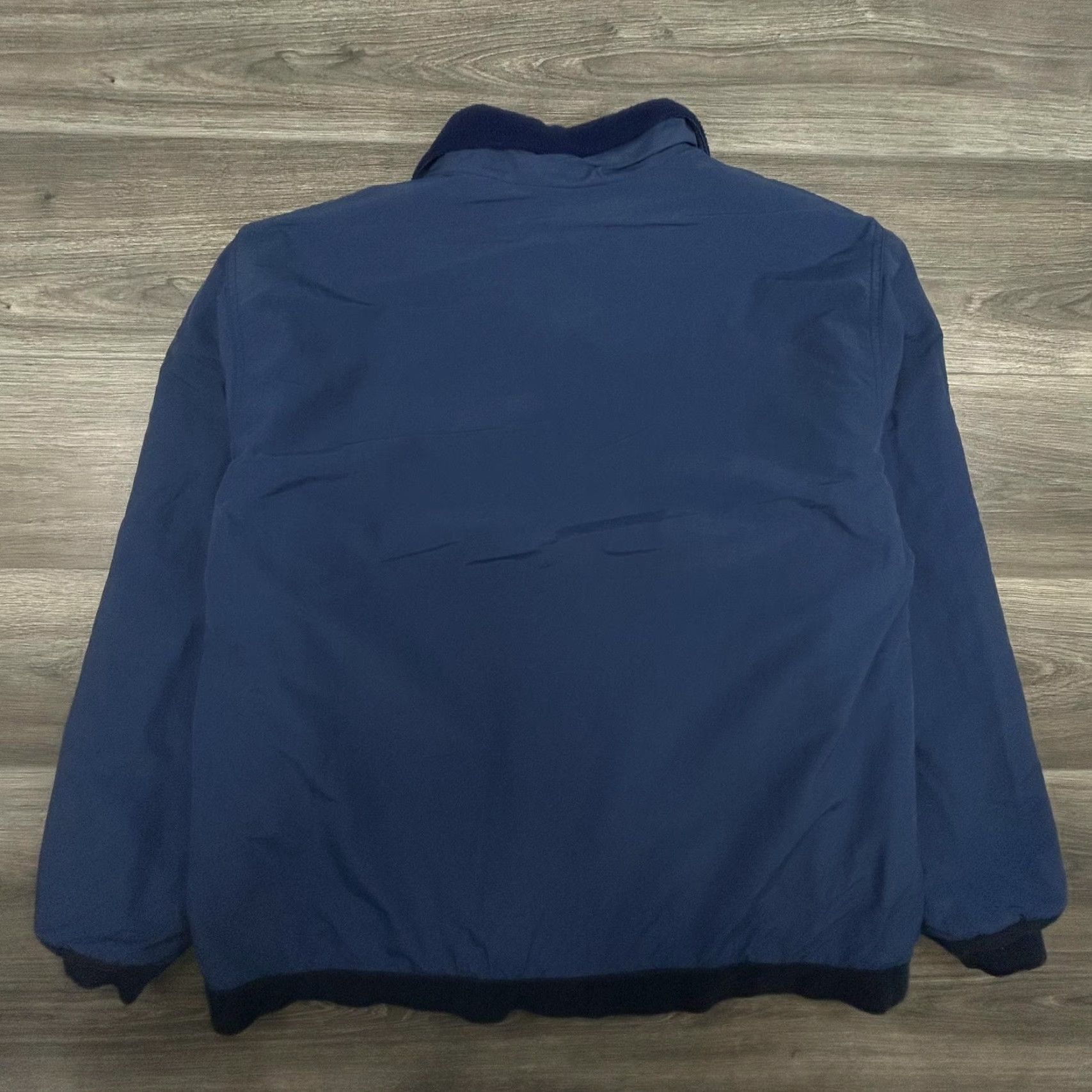 Vintage VINTAGE L.L. Bean Warm-Up Jacket Mens XLT Blue Nylon Fleece Lined Bomber 90s Size US XL / EU 56 / 4 - 2 Thumbnail