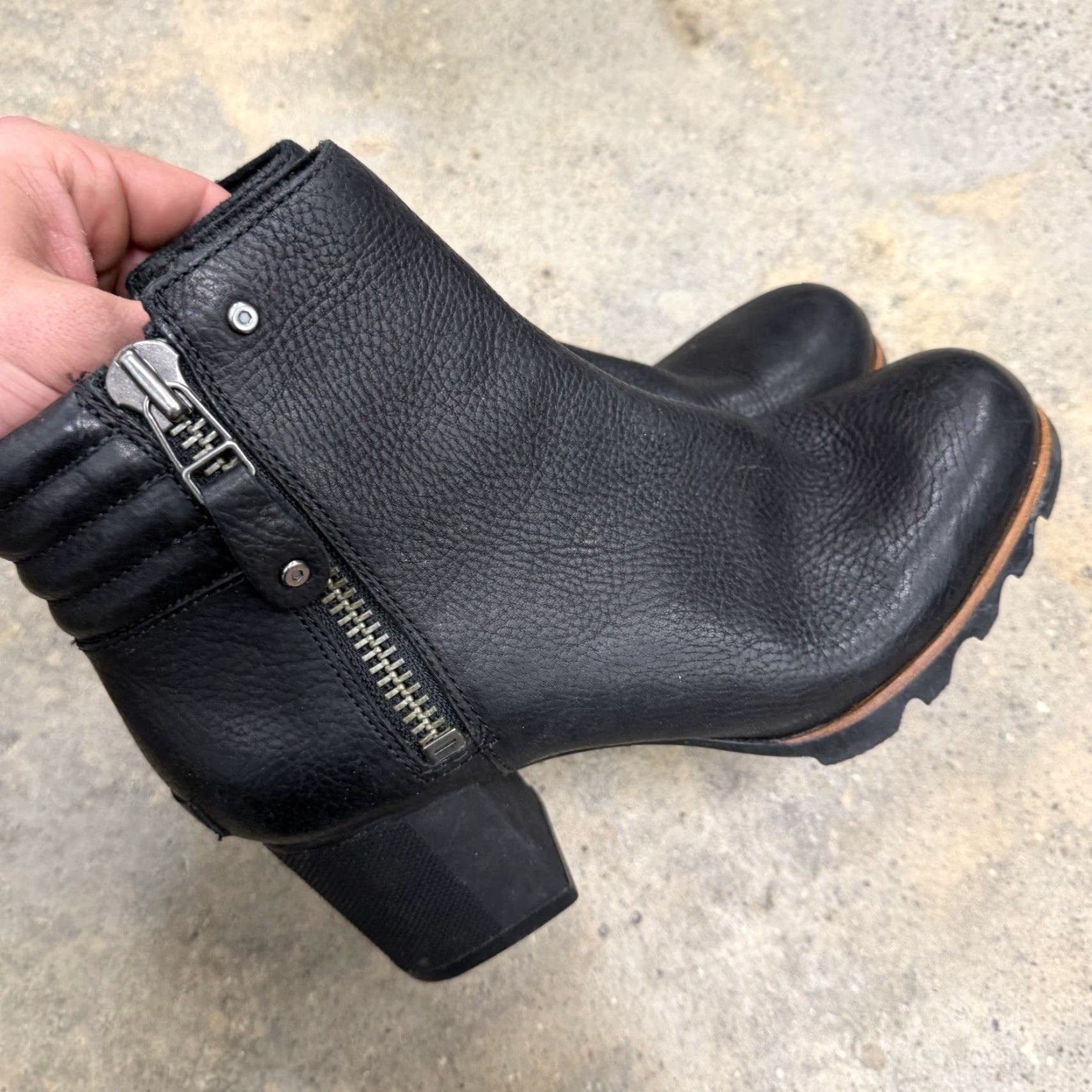 SOREL Sorel Danica Womens Heeled Ankle Boots Size 9 Leather Black NL2547-010 Size US 7 / IT 37 - 5 Thumbnail