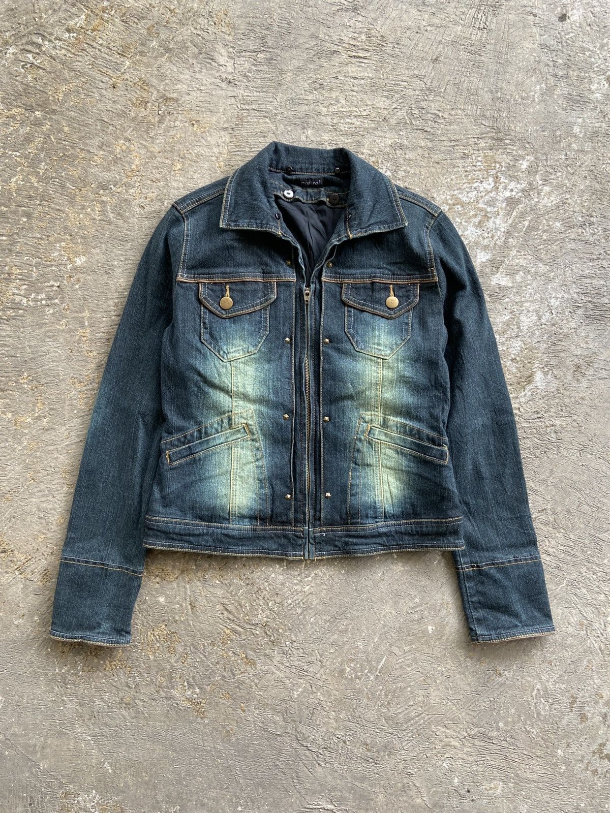 JACKROSE 2000s Papiral - Vkei Style Mud Wash Denim Jacket Size M / US 6-8 / IT 42-44 - 1 Thumbnail