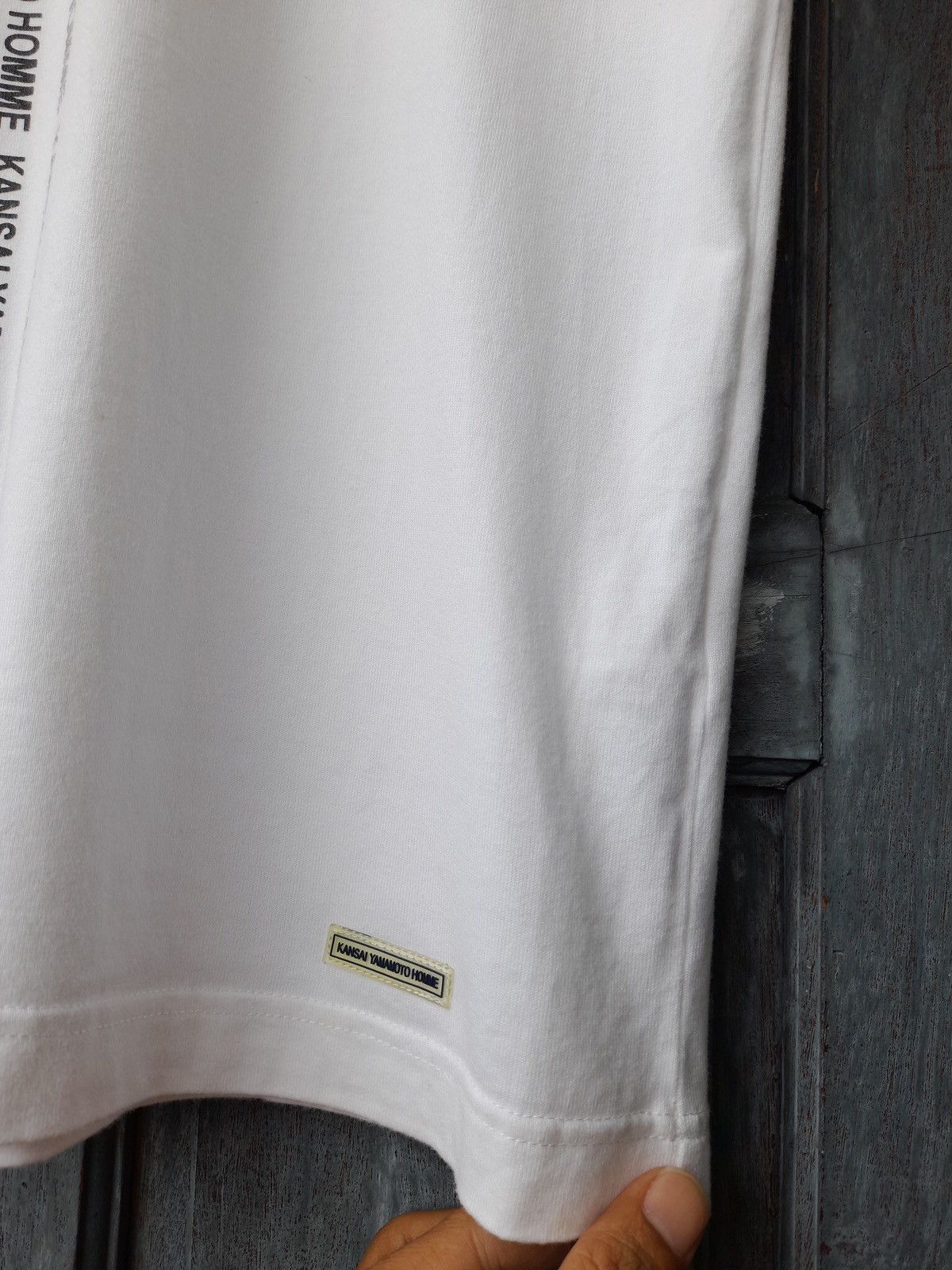 Kansai Yamamoto Vintage Kansai Yamamoto Homme Logo Stripe Tee Japan Designer Size US L / EU 52-54 / 3 - 7 Thumbnail