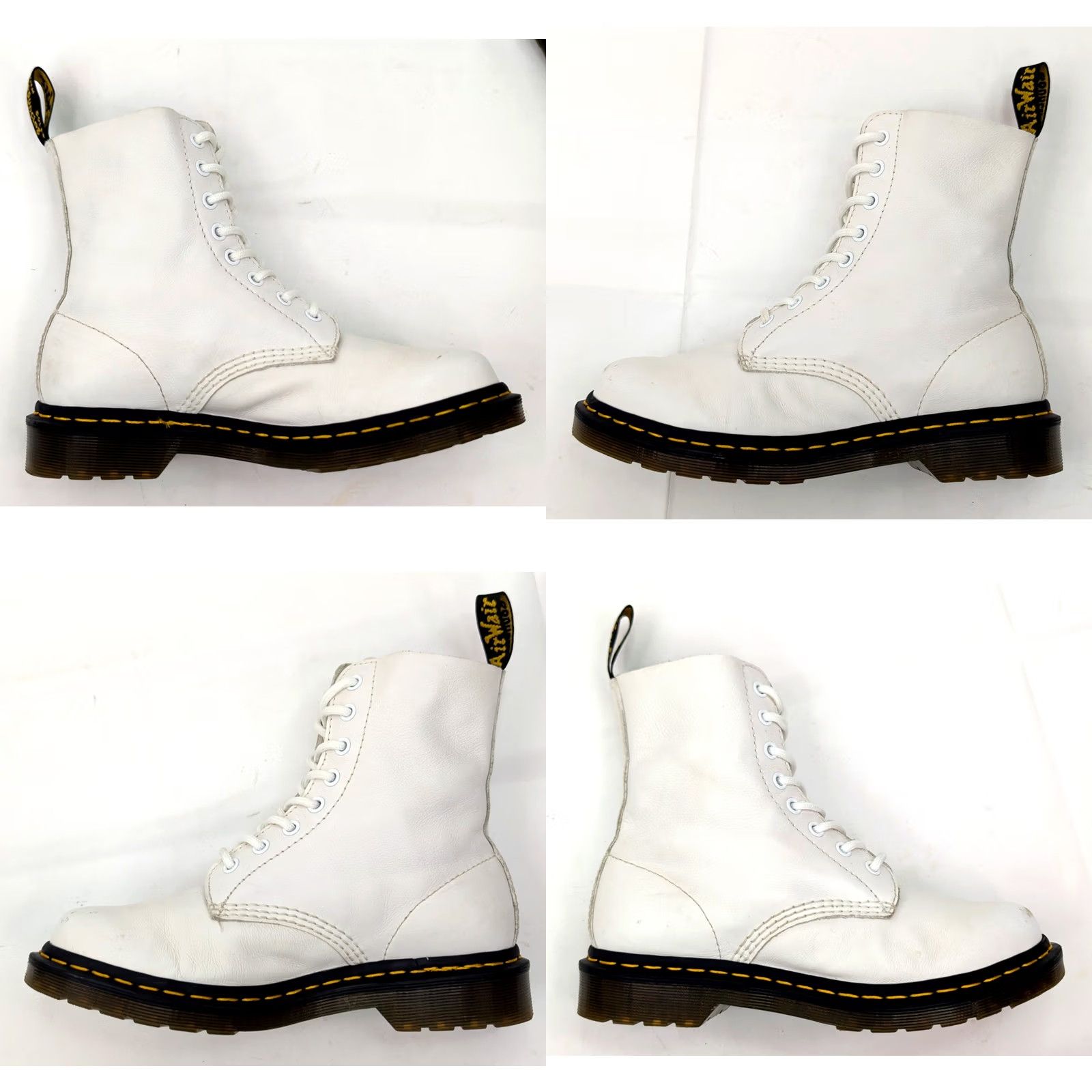 Dr. Martens VINTAGE Dr. Martens 1460 Pascal Women's 7 White AirWair Combat Boots Lace-Up Ankle Boots 8-Eye Punk Grunge 80s 90s Womens Size US 7 / IT 37 - 8 Thumbnail
