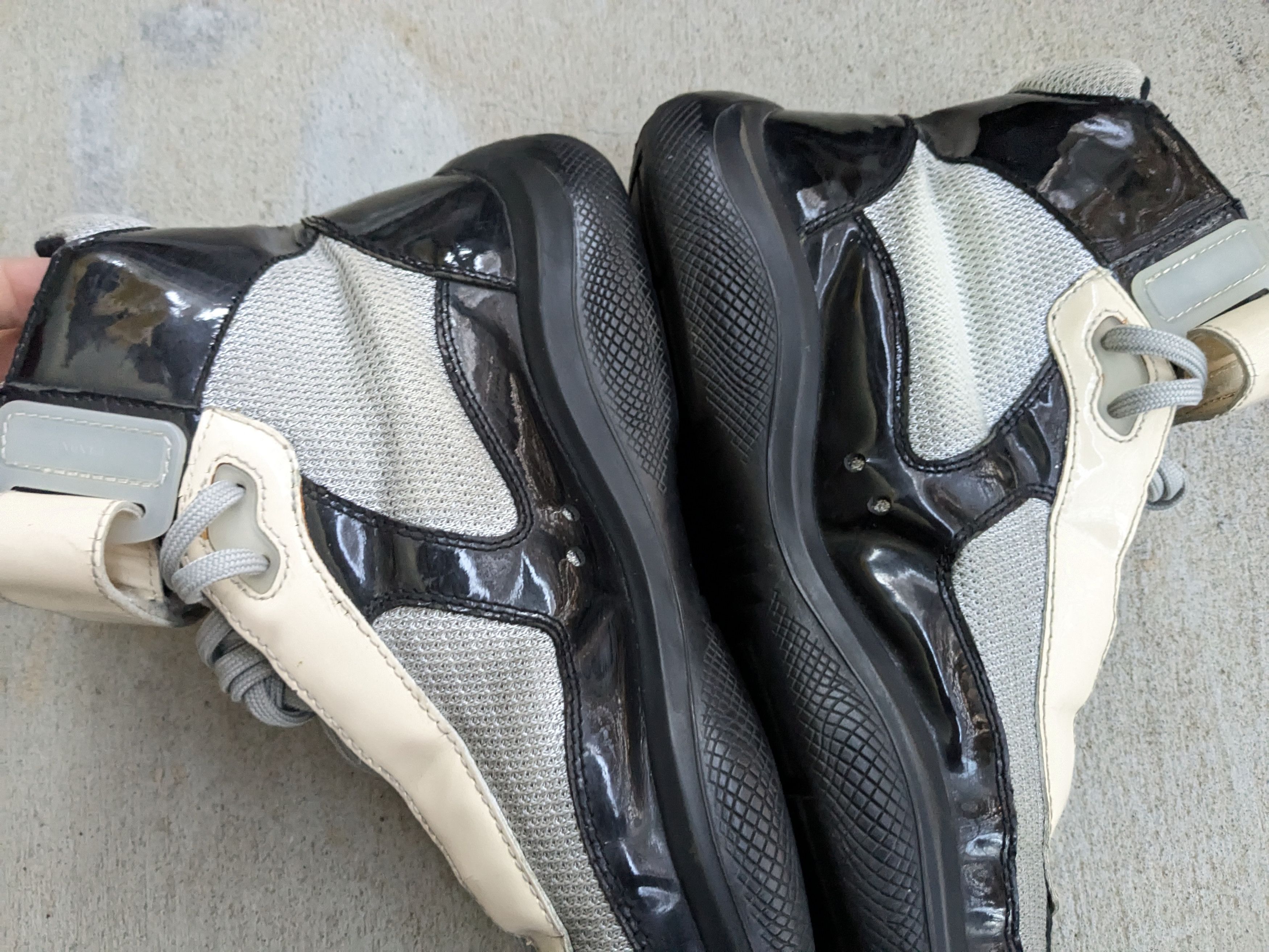 Prada Prada Sneakers Black White Patent Leather 9 High Tops Size US 9 / EU 42 - 14 Thumbnail