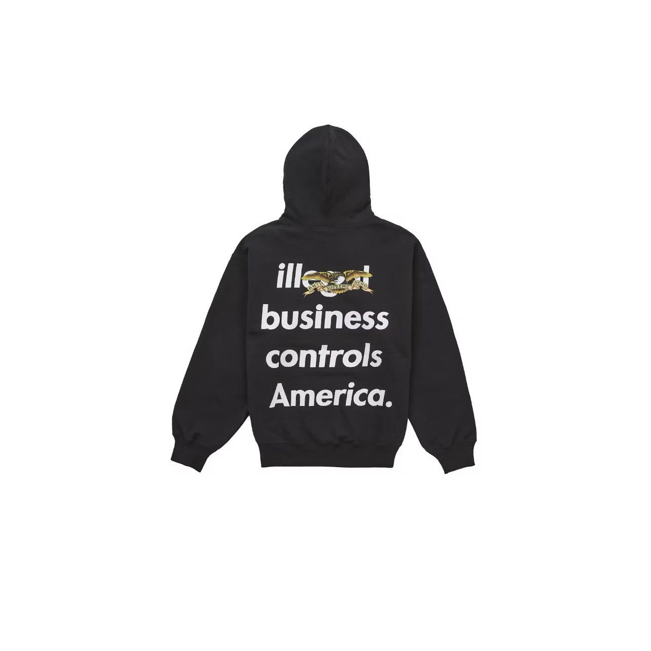 Supreme Supreme Antihero IBCA Hooded Sweatshirt Black Size: M Size US M / EU 48-50 / 2 - 2 Thumbnail