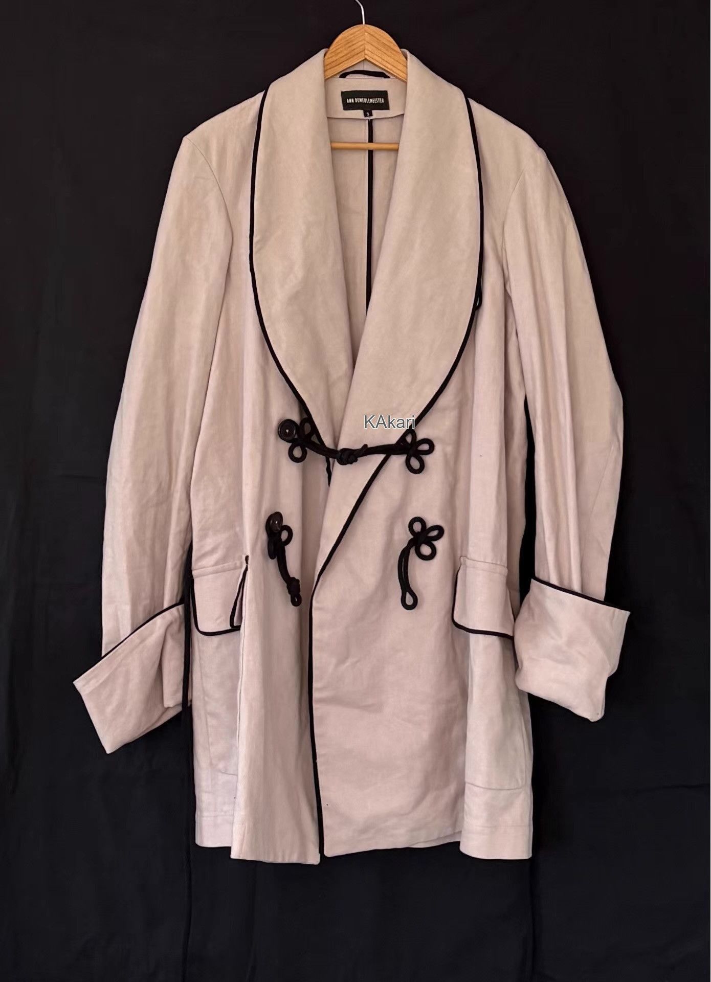 Ann Demeulemeester Pink Light Jacket with Black Trim - Size S Size US S / EU 44-46 / 1 - 1 Thumbnail