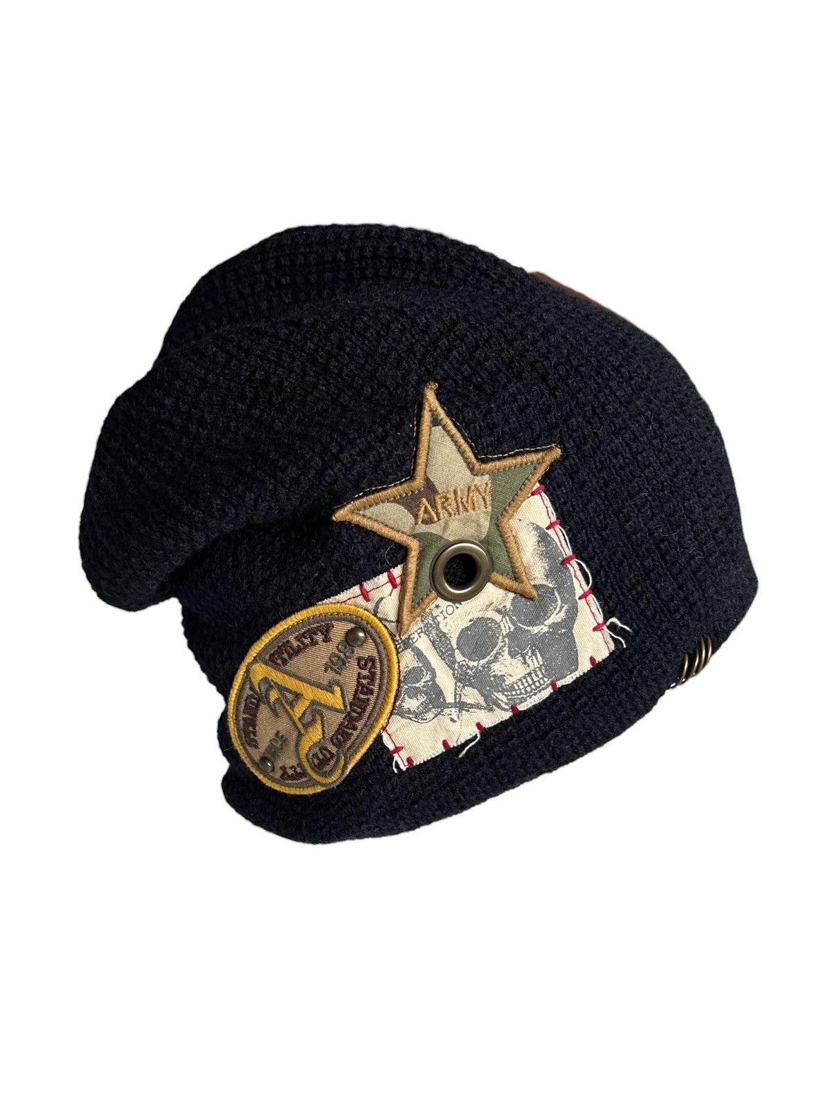 Japanese Brand Skull Punk Bondage Japanese Style Beanie Hats Rare ☠️☠️ Size ONE SIZE - 5 Thumbnail