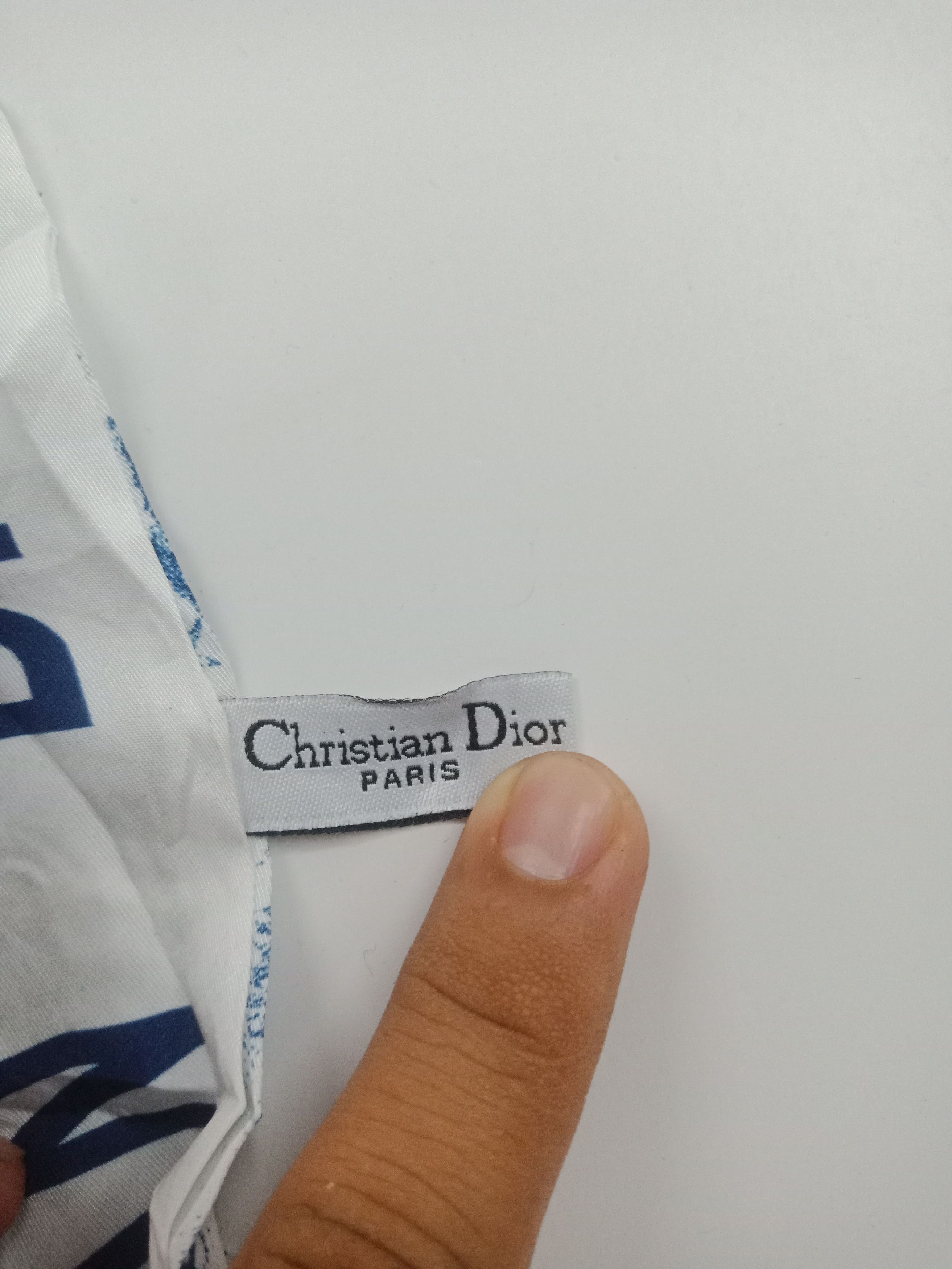 Christian Dior Monsieur Christian Dior Silk Toile De Jouy Mitzah Scarf Blue #E Size ONE SIZE - 4 Thumbnail