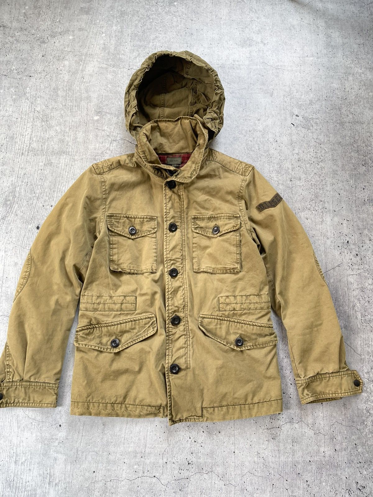 Other Y2K Vintage Diesel Multi-pocket Khaki Faded Jacket Size US S / EU 44-46 / 1 - 15 Thumbnail