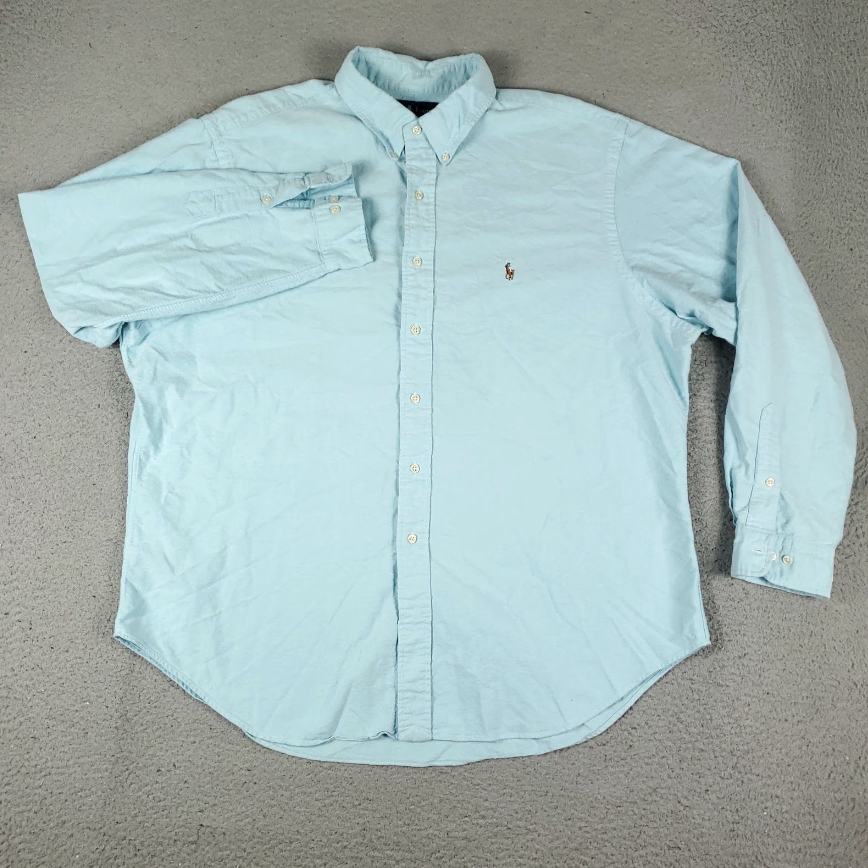 Ralph Lauren Ralph Lauren Shirt Mens Dress Button Up Long Sleeve Classic Fit Blue 18 Size 48R - 3 Thumbnail