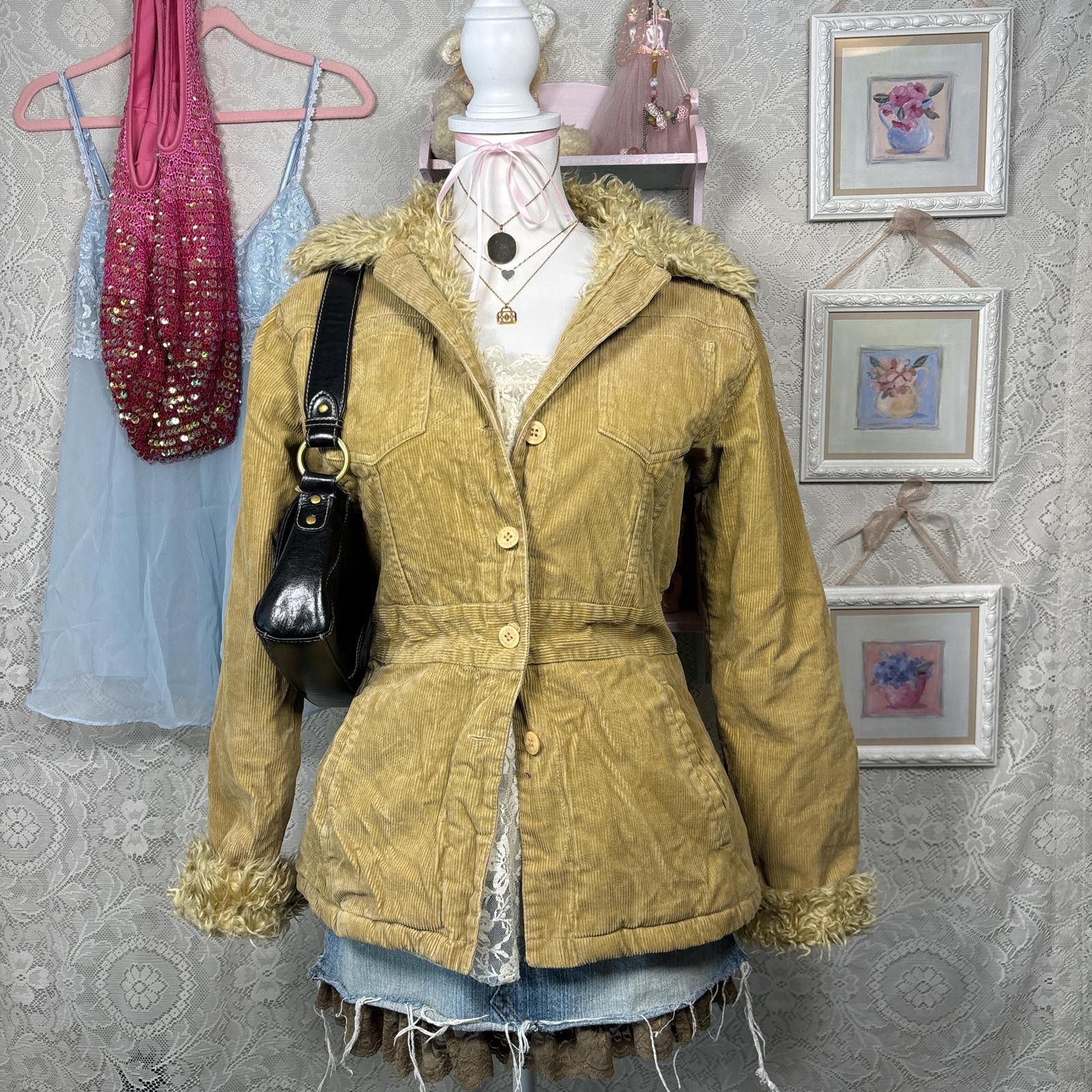Other vintage fur penny lane corduroy jacket Size M / US 6-8 / IT 42-44 - 1 Thumbnail