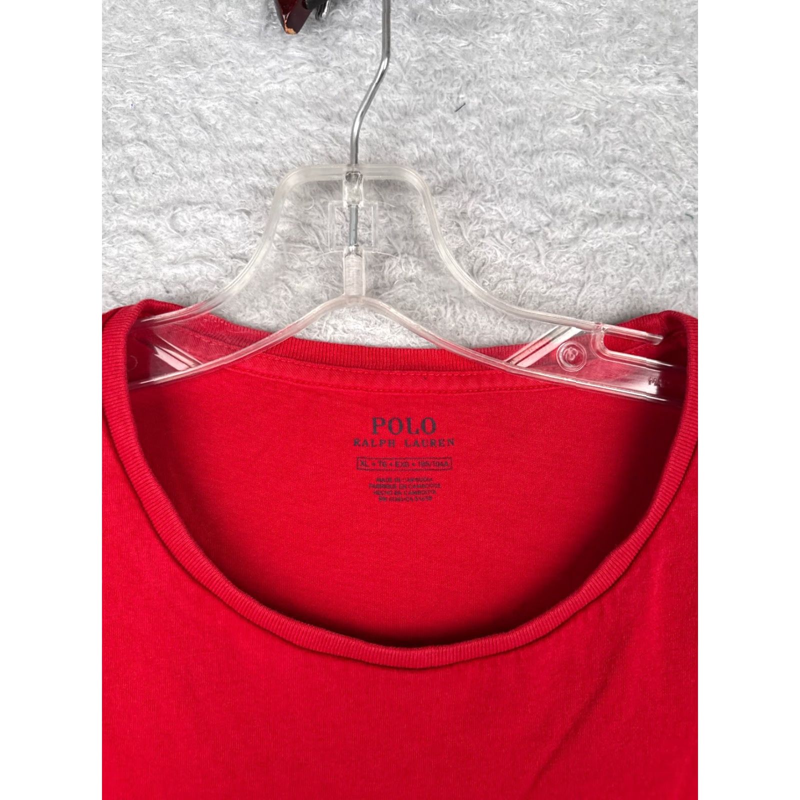 Ralph Lauren Polo Ralph Lauren Shirt Men XL Red Short Sleeve Crew Neck 100% Cotton Logo Embroidered Classic American Mens Size US XL / EU 56 / 4 - 7 Thumbnail