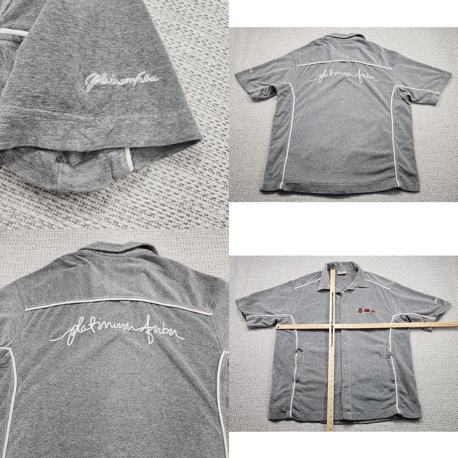 Fubu VTG Y2K FUBU Platinum Shacket Fleece Jacket XL Gray Snap Up Embroidered 90s Cartoon Hip Hop Junkyard Gang Fat Albert Size US XL / EU 56 / 4 - 8 Thumbnail