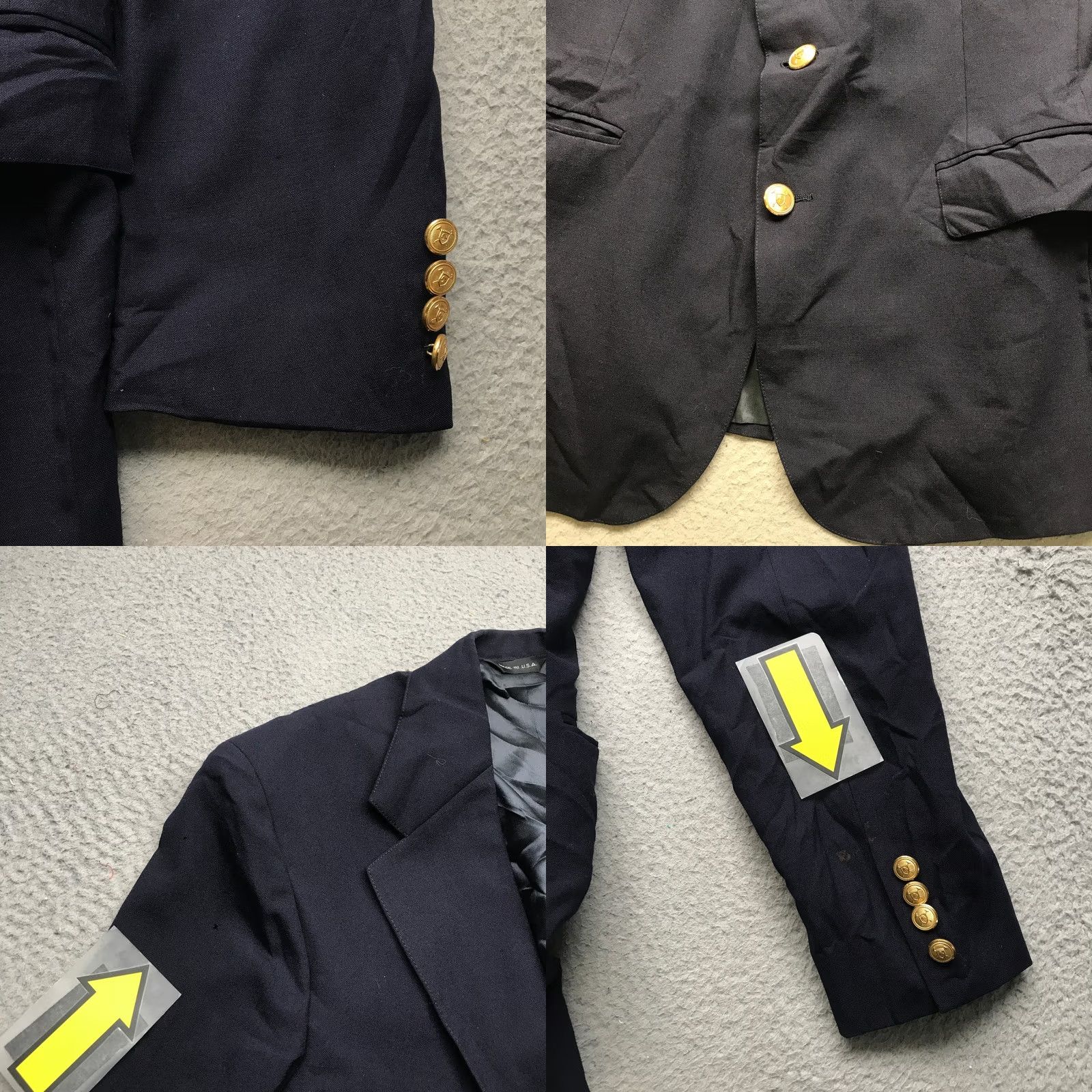 Ralph Lauren VINTAGE Ralph Lauren Polo University Coat Blazer Wool Navy Men L 44 in Solid Notch Lapel Button Pockets Lined 90s Preppy Cadet Formal Mens Size US L / EU 52-54 / 3 - 8 Thumbnail