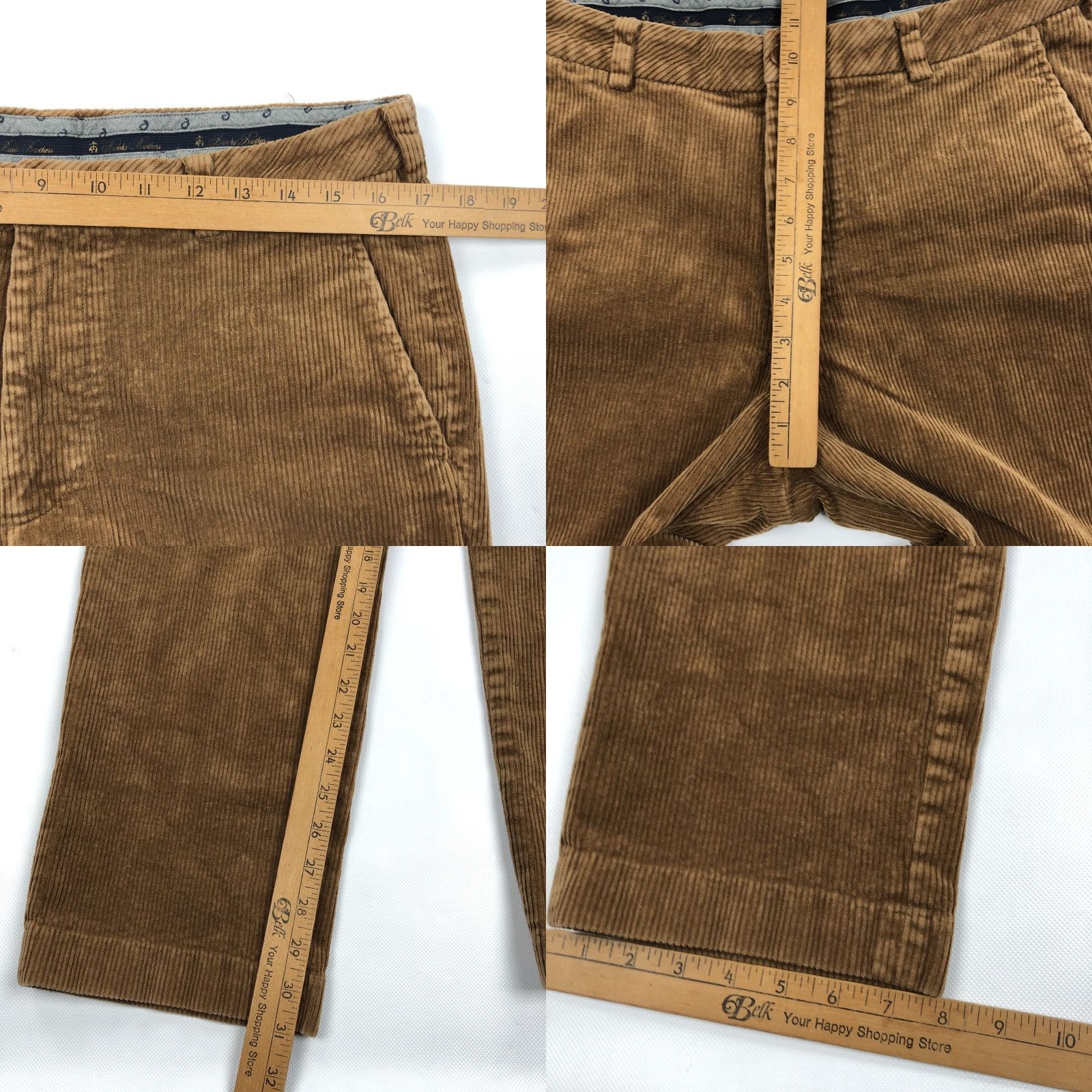 Brooks Brothers Brooks Brothers Clark Fit Men's Corduroy Pants W34 L32 Brown Flat Front Casual Size US 34 / EU 50 - 8 Thumbnail