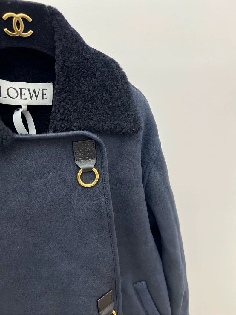 Loewe LOEWE Blue and black fur coat Size 4XL / US 24-26 - 3 Thumbnail