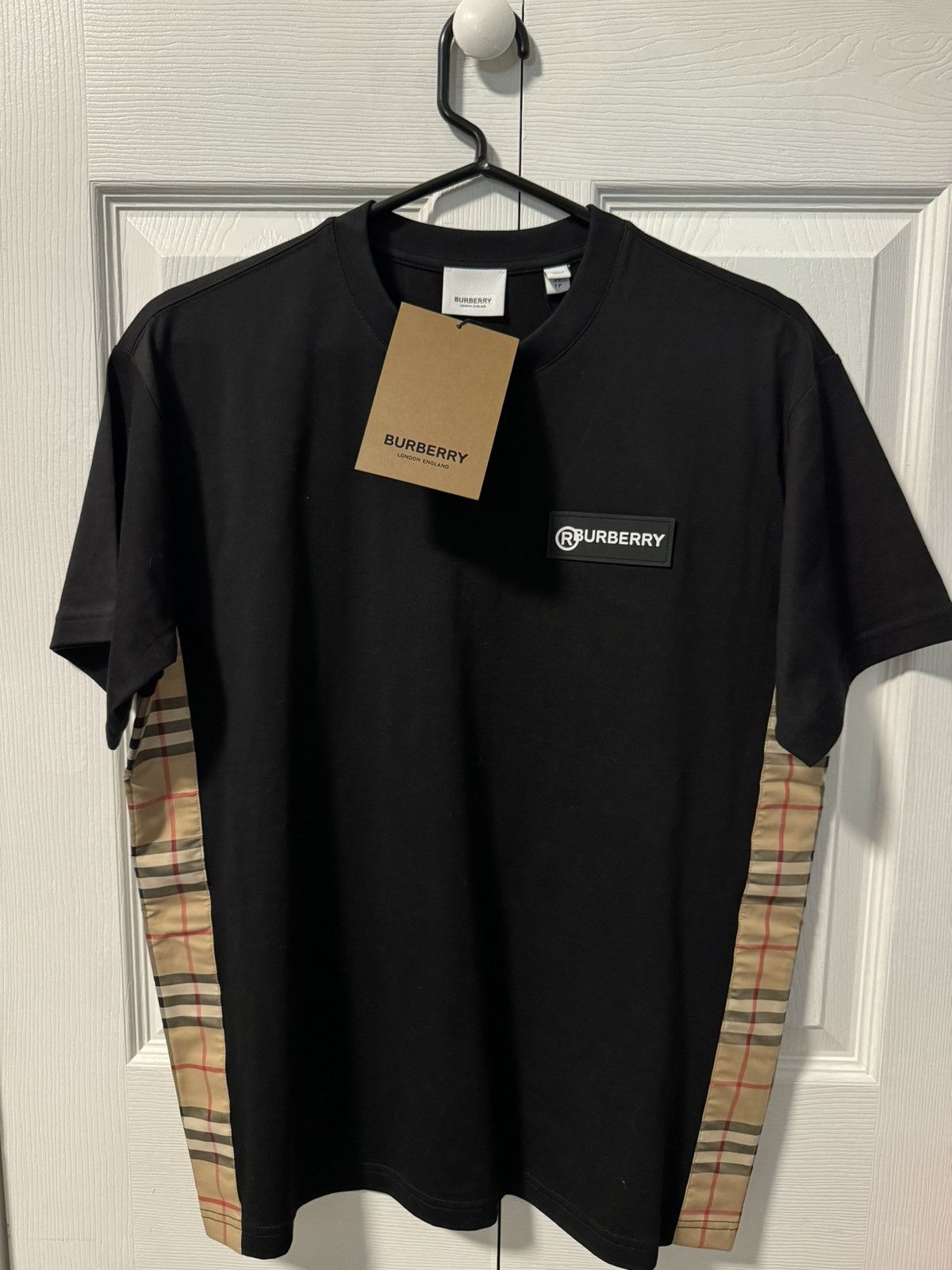 Burberry black short sleeve women's tee shirt